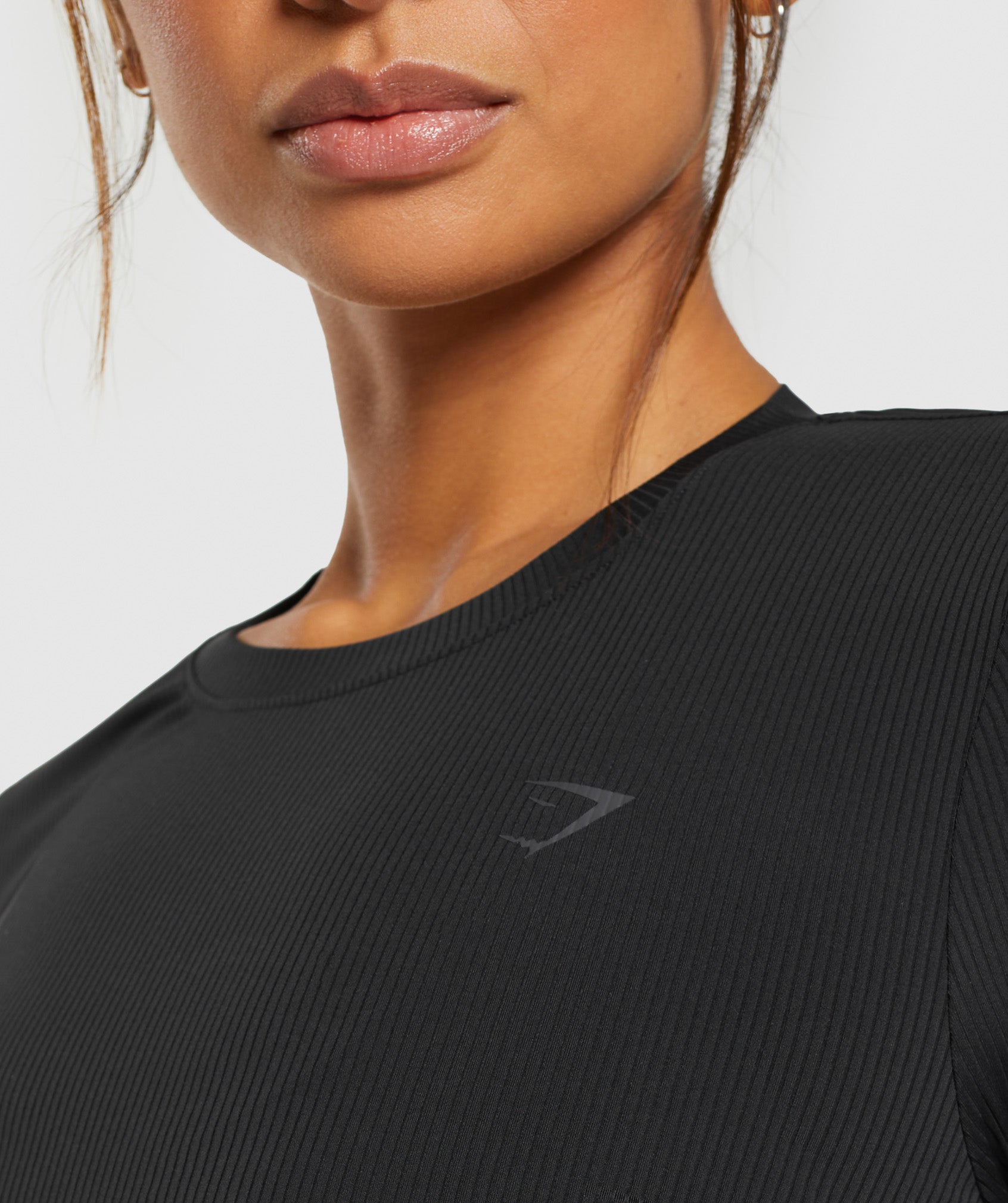 Elevate Long Sleeve Ruched Top in Black - view 7