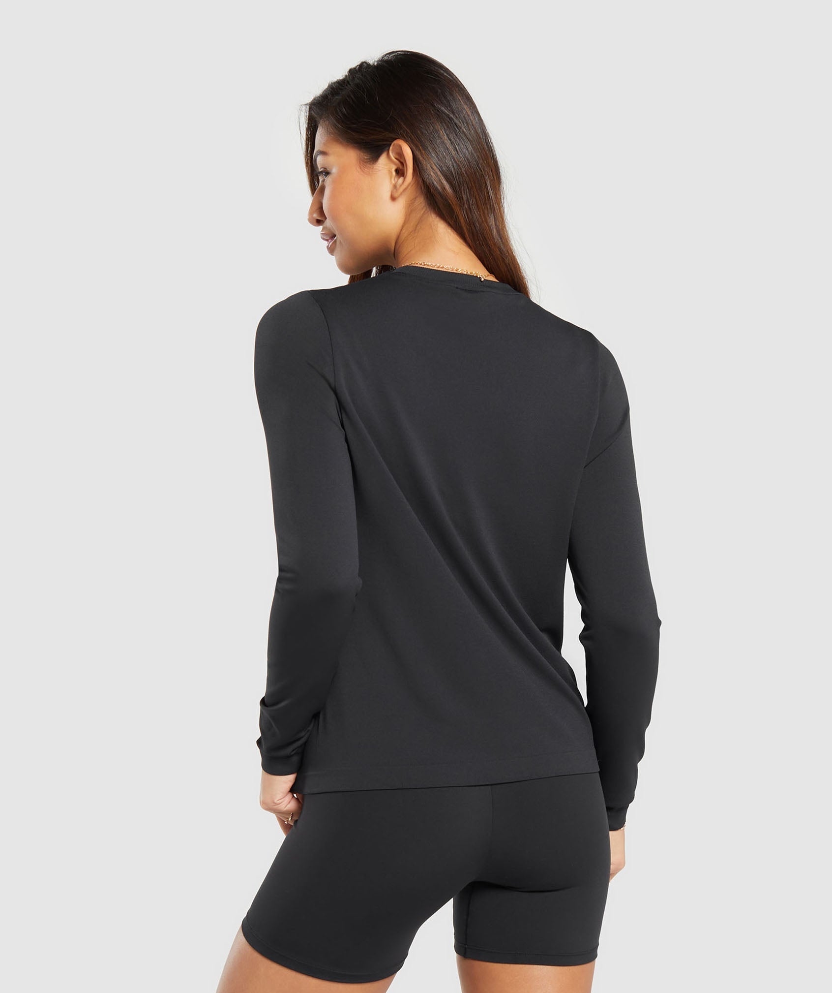 Everyday Seamless Long Sleeve Top in Black - view 2