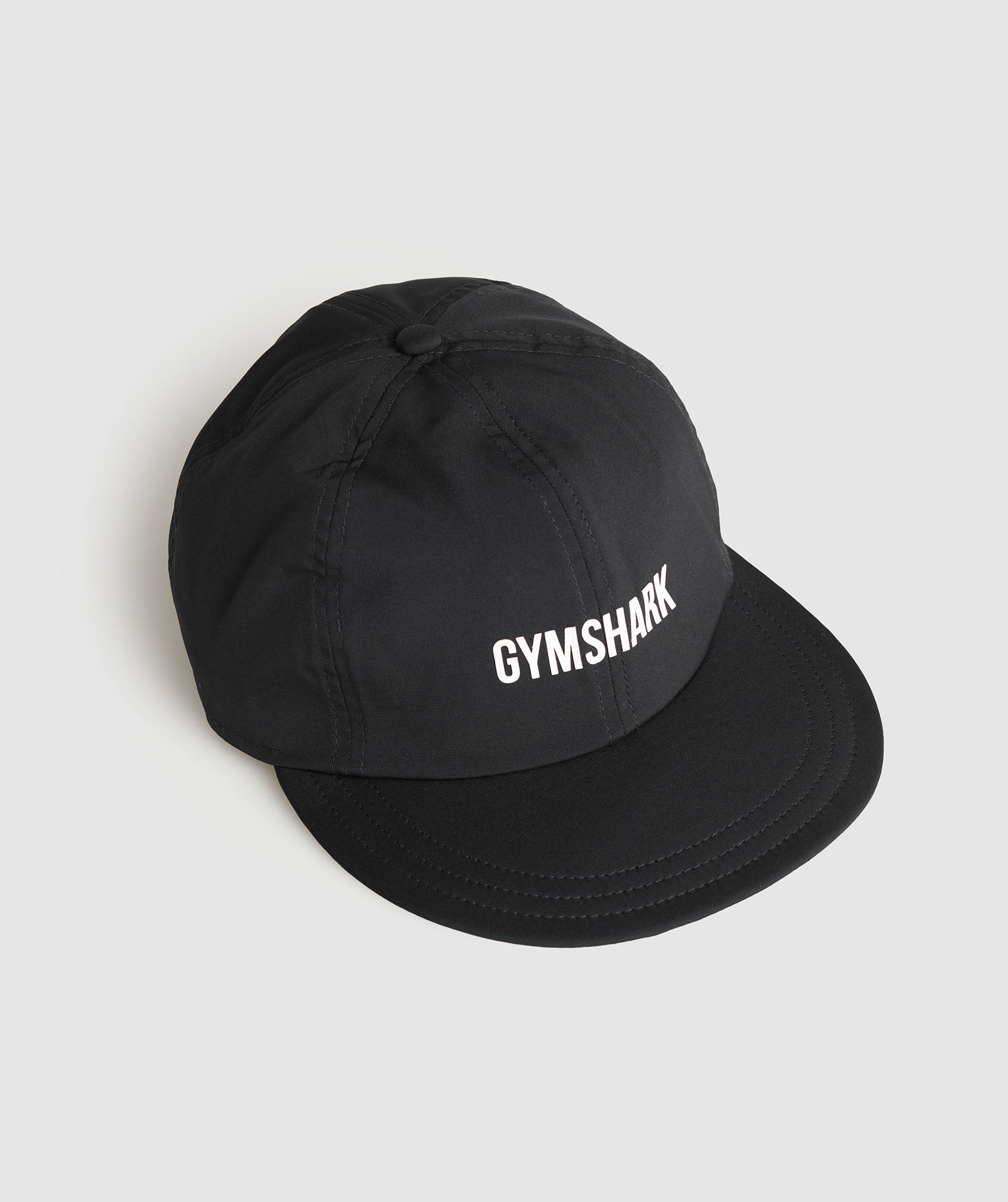 Flat Peak Cap in Black - view 2