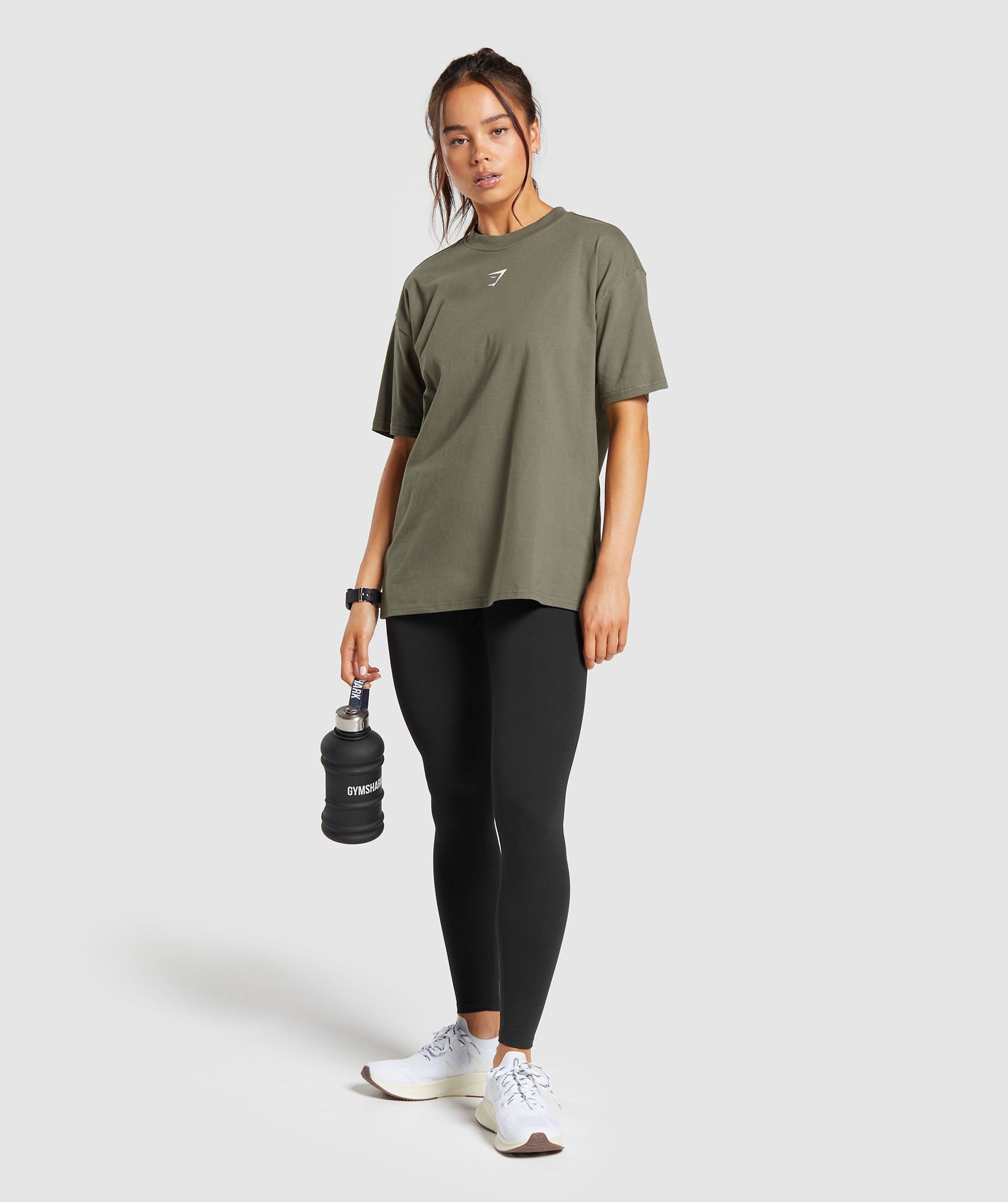 Fraction Oversized T-Shirt in Camo Brown - view 4