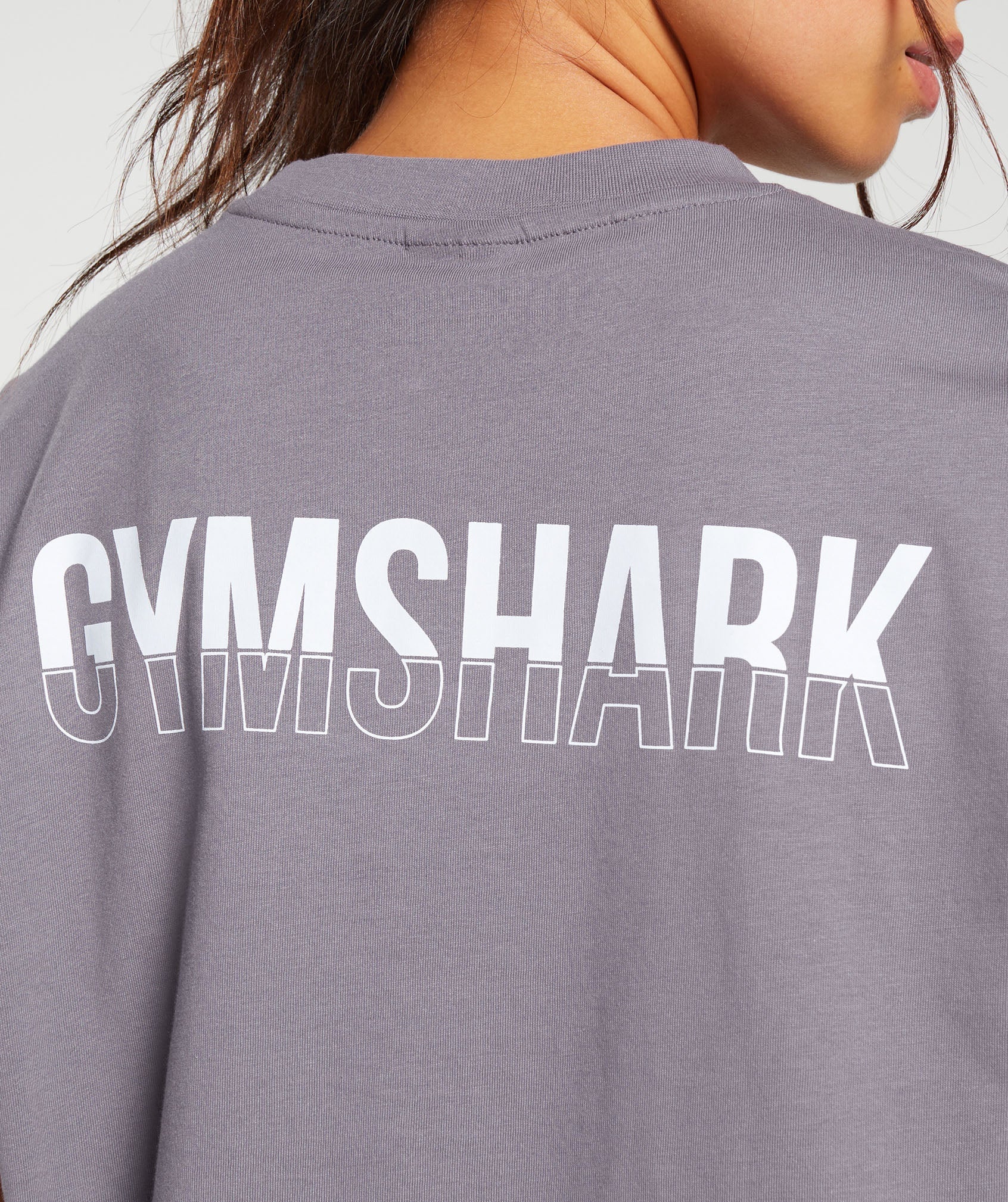 Gymshark Fraction Oversized T-Shirt - Fog Purple