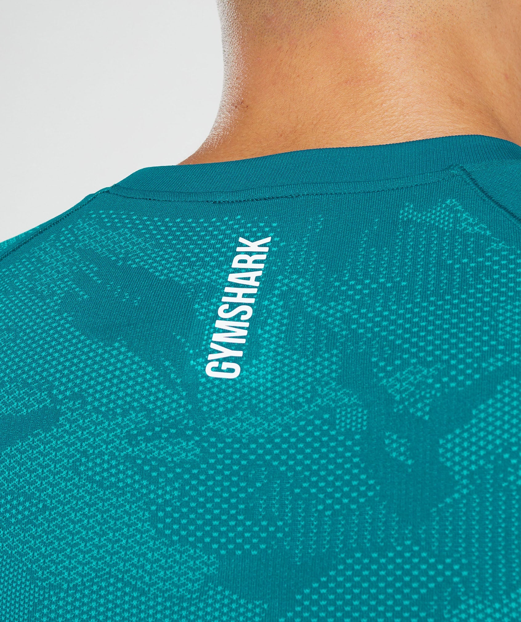 Gymshark Geo Seamless T-Shirt - Atlantic Blue/Shark Blue