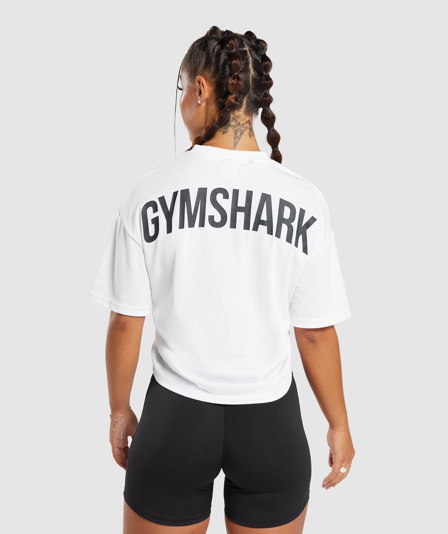 Gymshark Fraction Oversized T-Shirt - Black/White