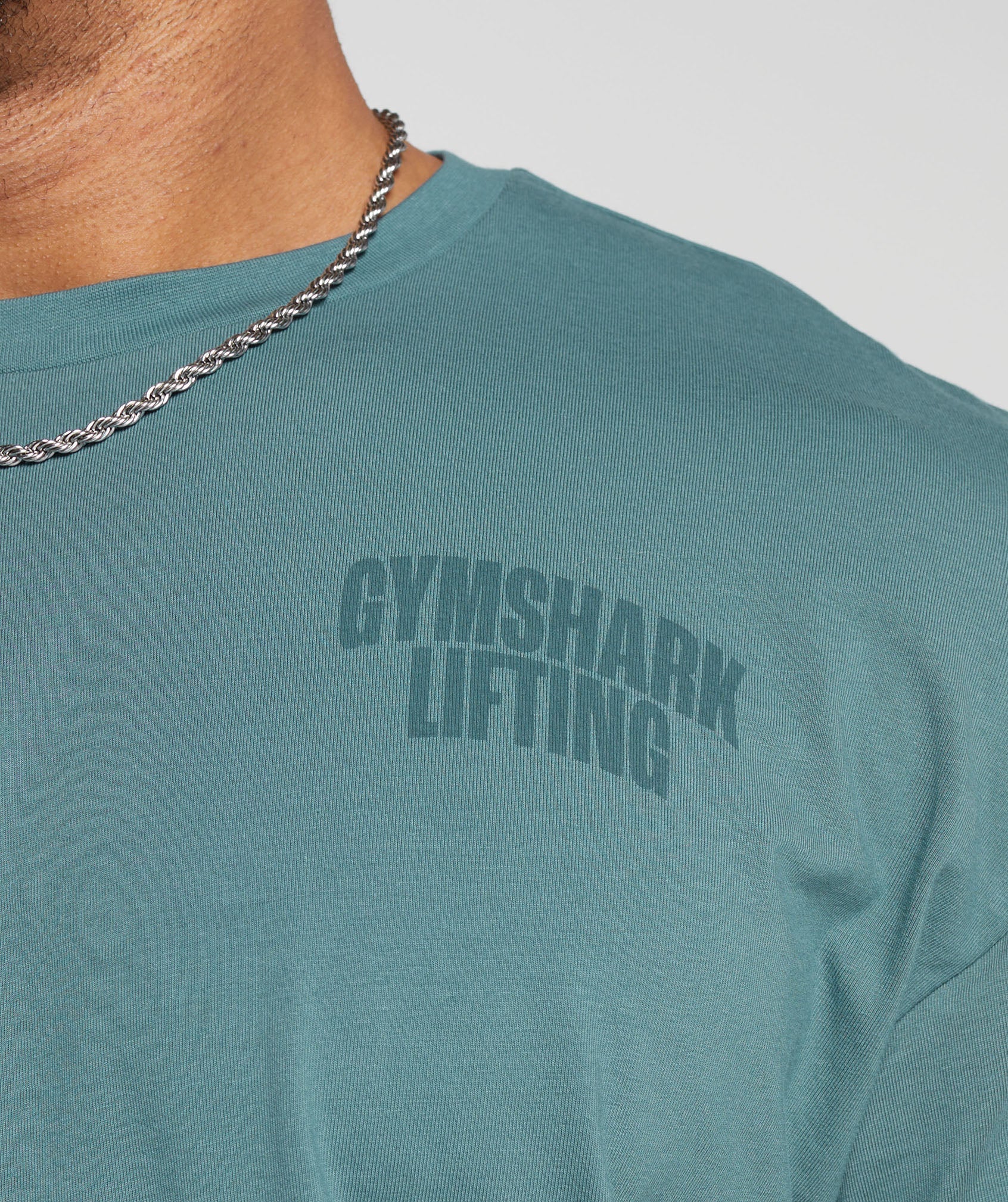 Lifting T-Shirt in Denim Teal - view 5