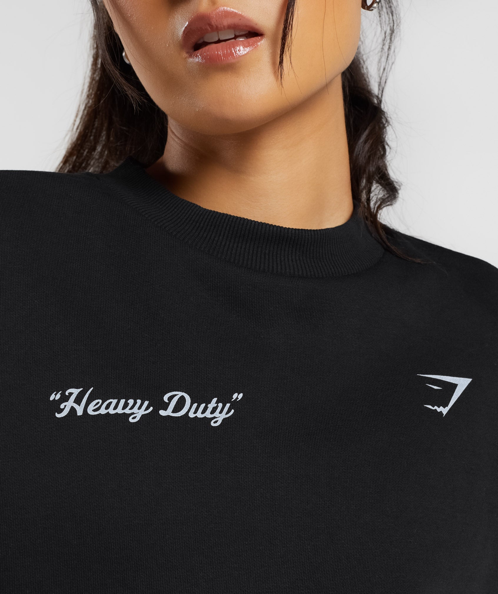 Heavy Duty Oversized Sweatshirt in Black - view 6