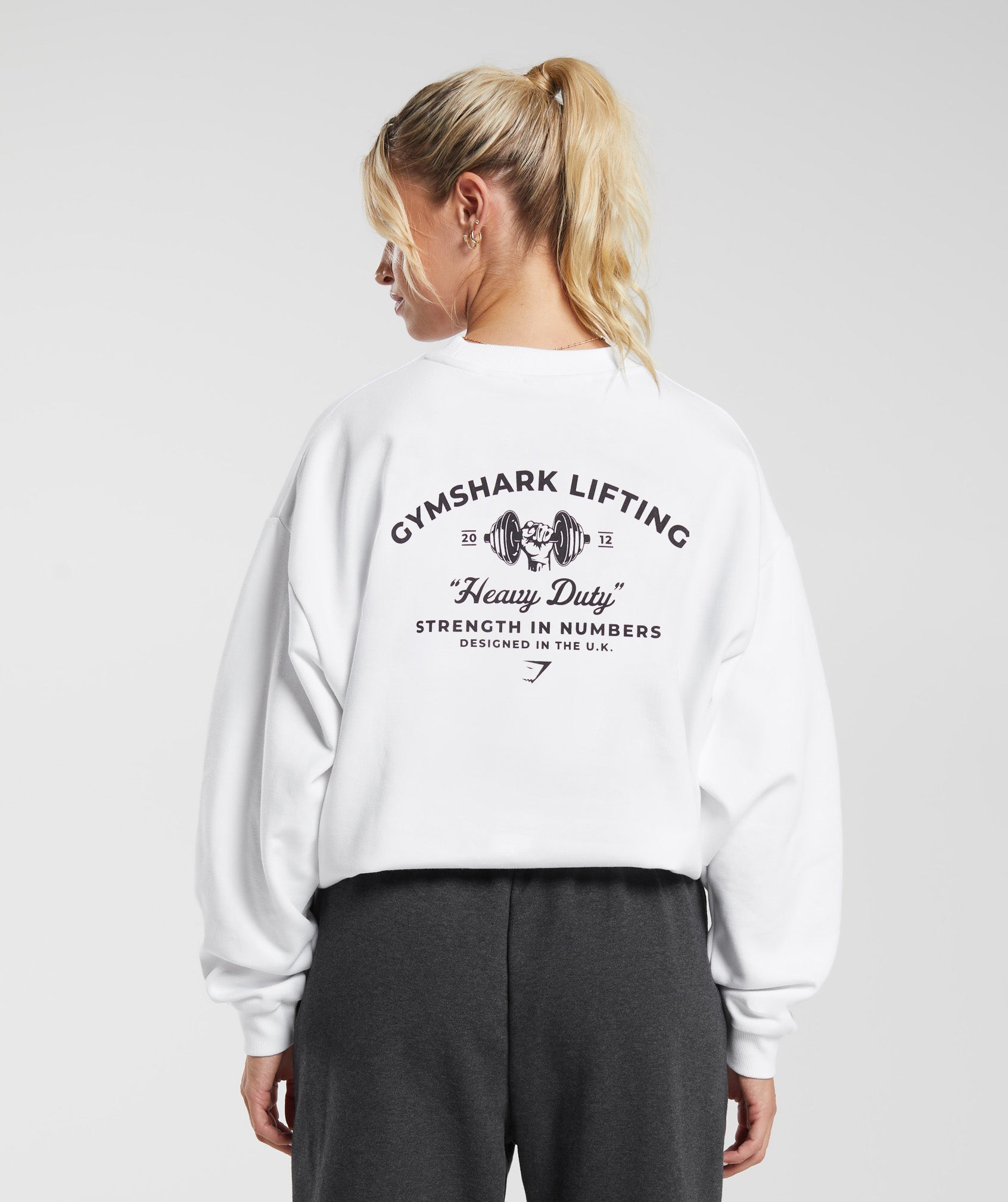 Heavy Duty Oversized Sweatshirt in White - view 1