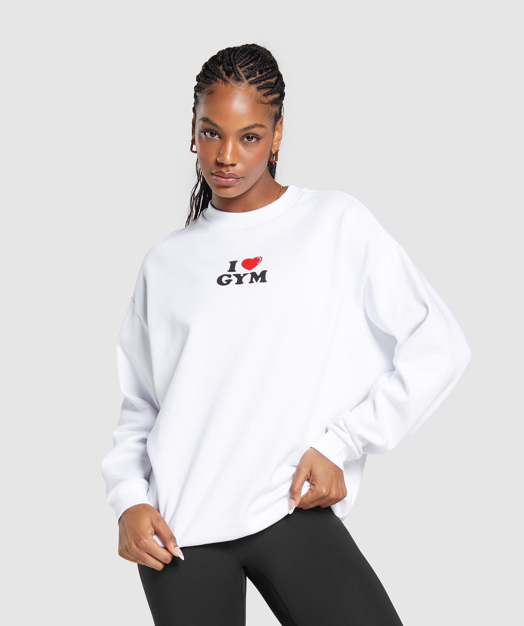 I Heart Gym Oversized Sweatshirt