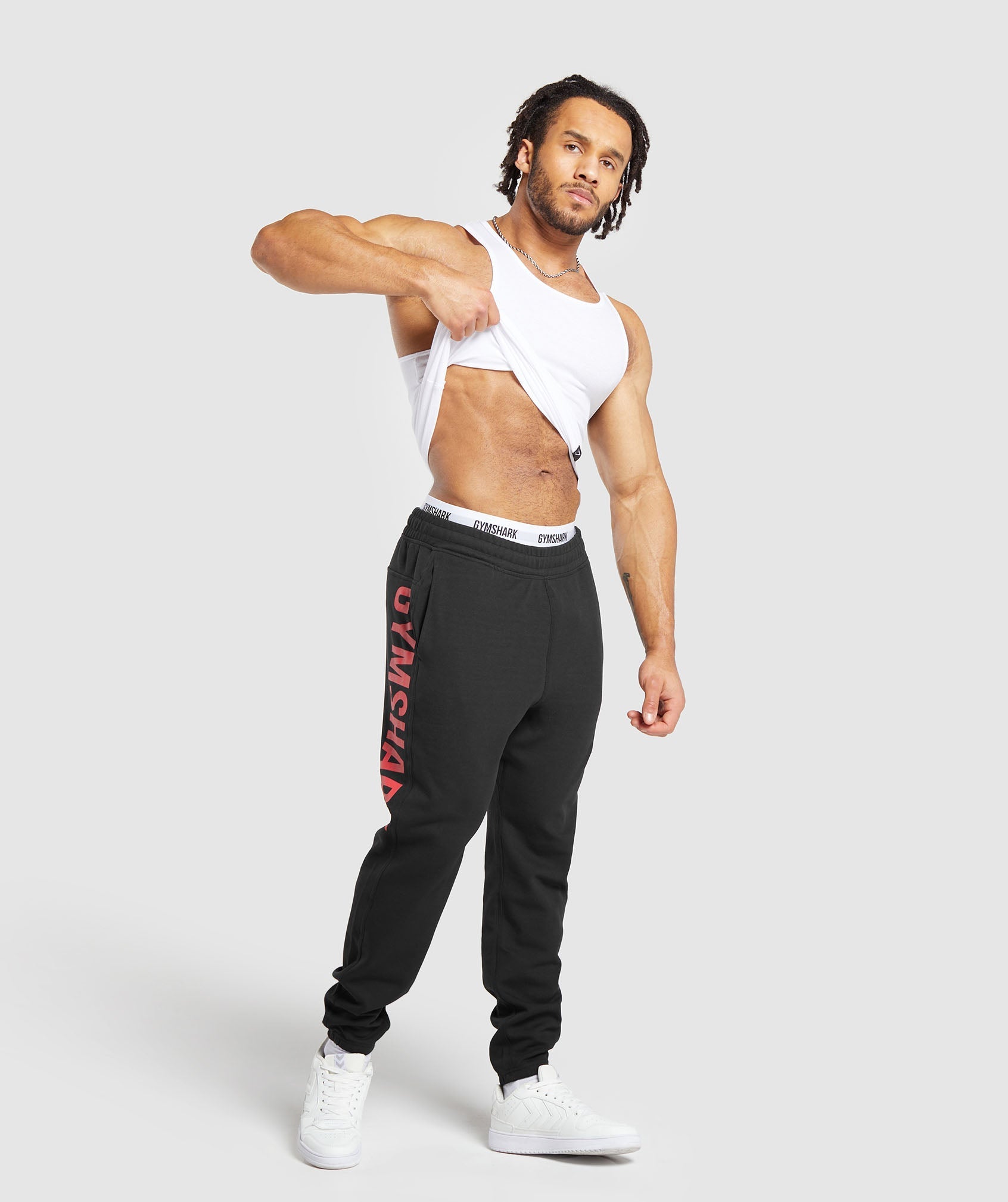 Impact Joggers in Black/Vivid Red - view 4