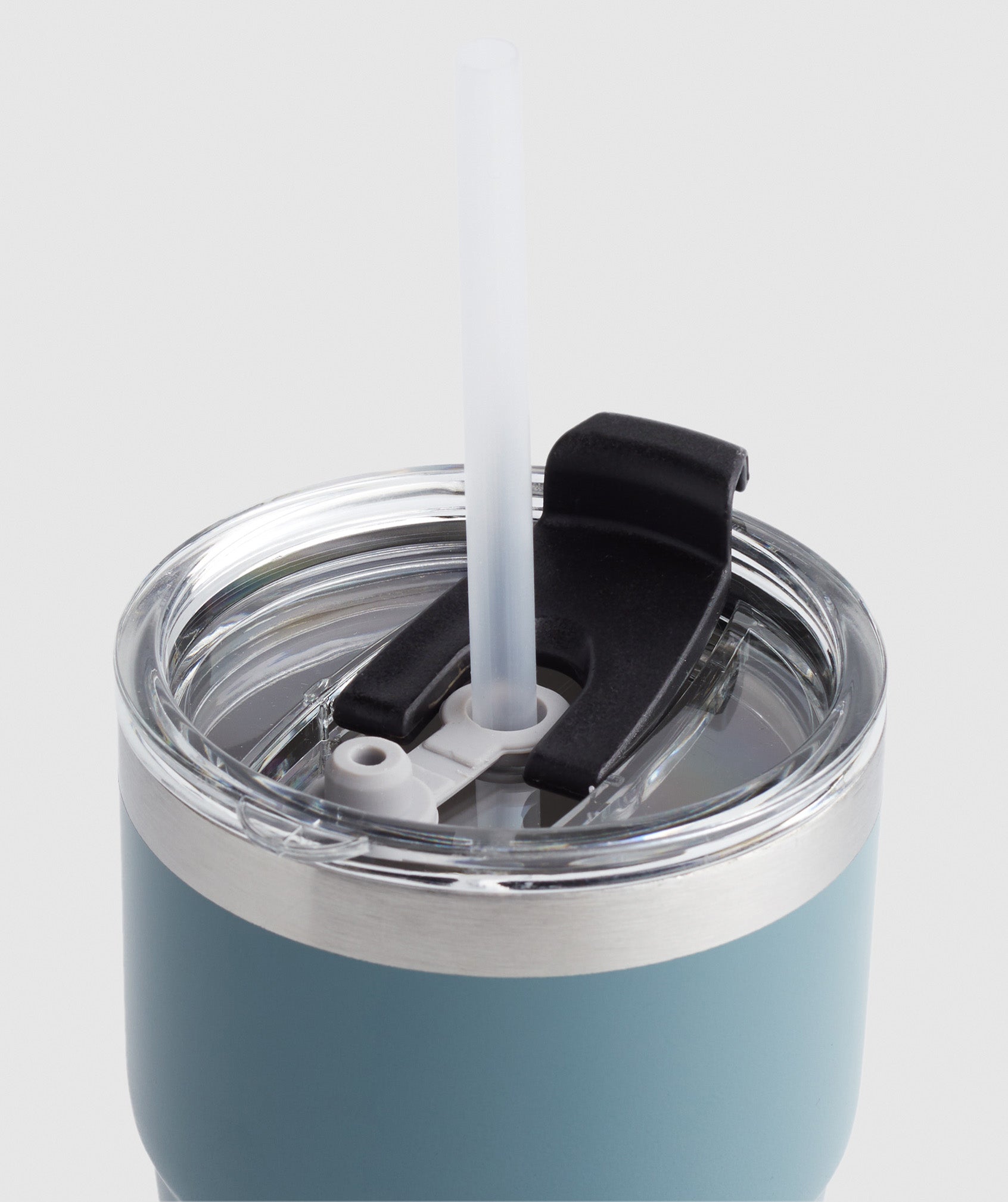 Insulated Straw Cup in Duck Egg Blue/Darkest Teal - view 2