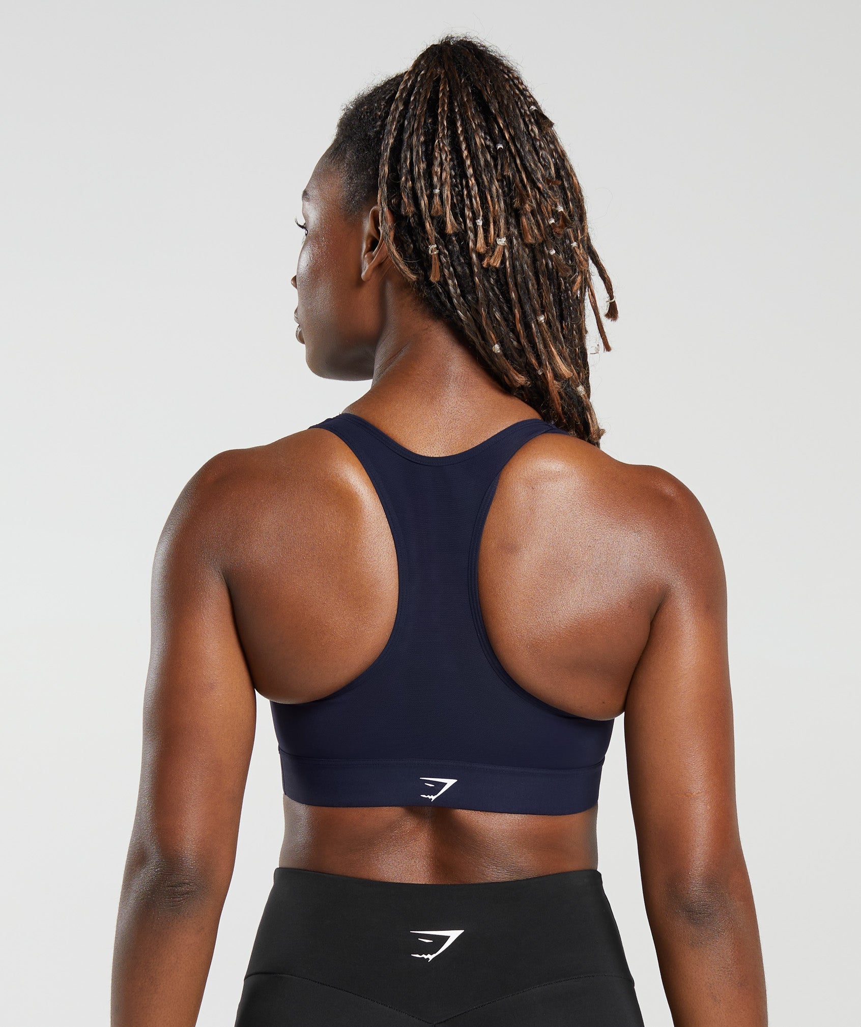 Nike Performance ON THE RUN BRA - Medium support sports bra - hyper  royal/black/white/blue - Zalando.de