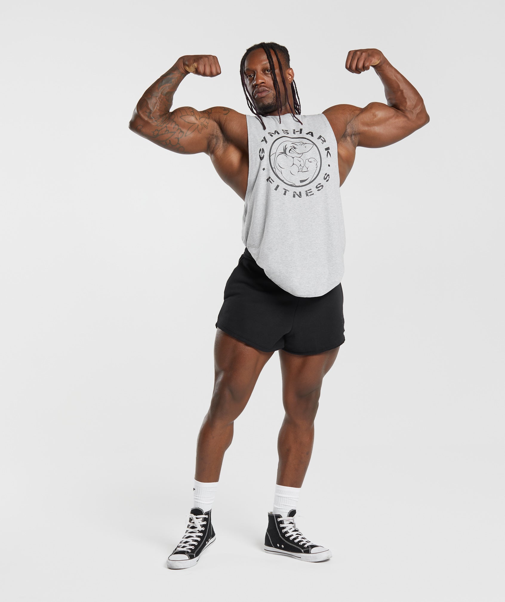 Legacy Drop Arm Tank in Light Grey Marl - view 4