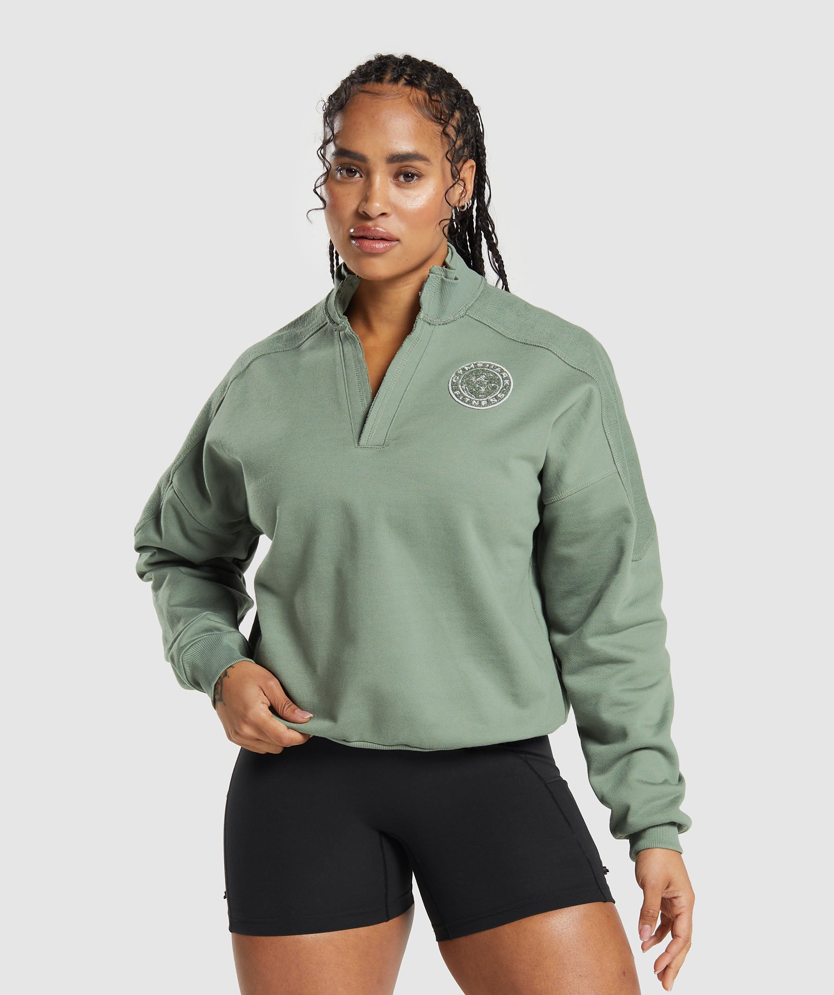 Legacy Oversized Sweatshirt in Unit Green - view 1