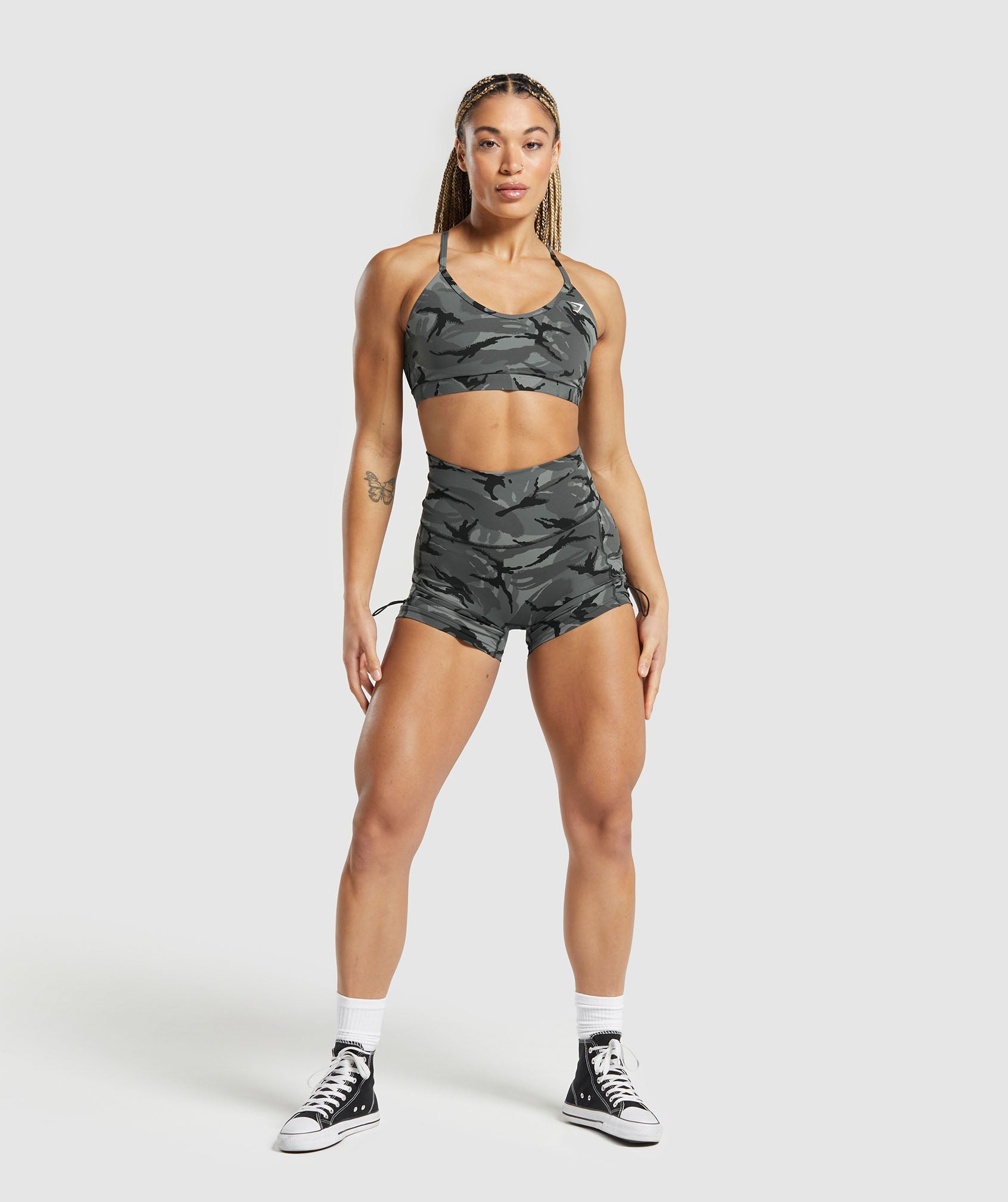 Legacy Printed Sports Bra in Pitch Grey - view 4
