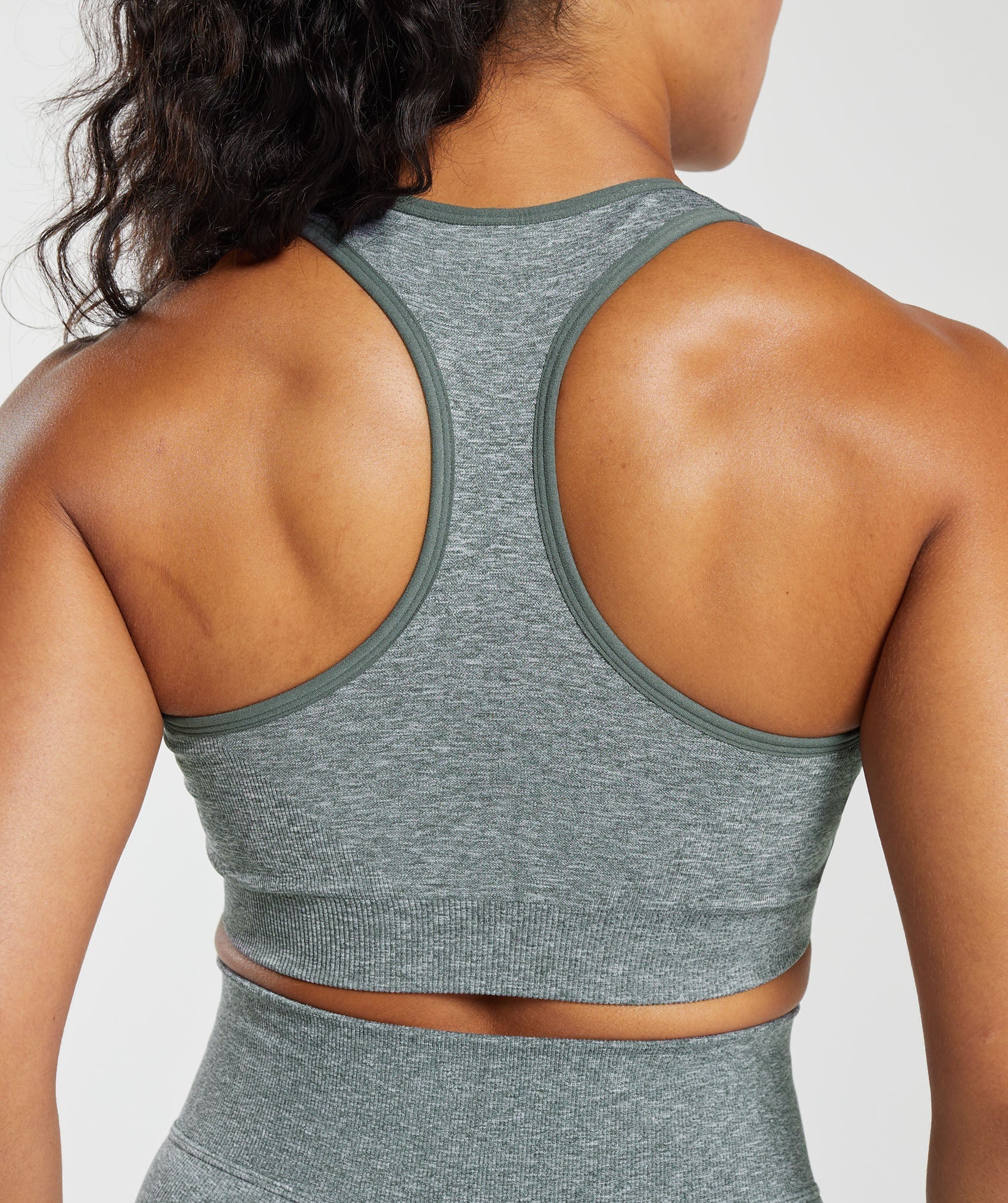 Lift Contour Seamless Sports Bra in Slate Teal/White Marl - view 7