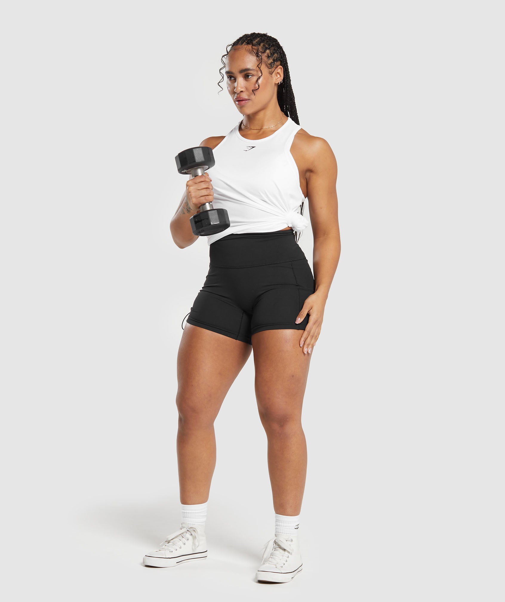 Training Cotton Tank in White - view 4