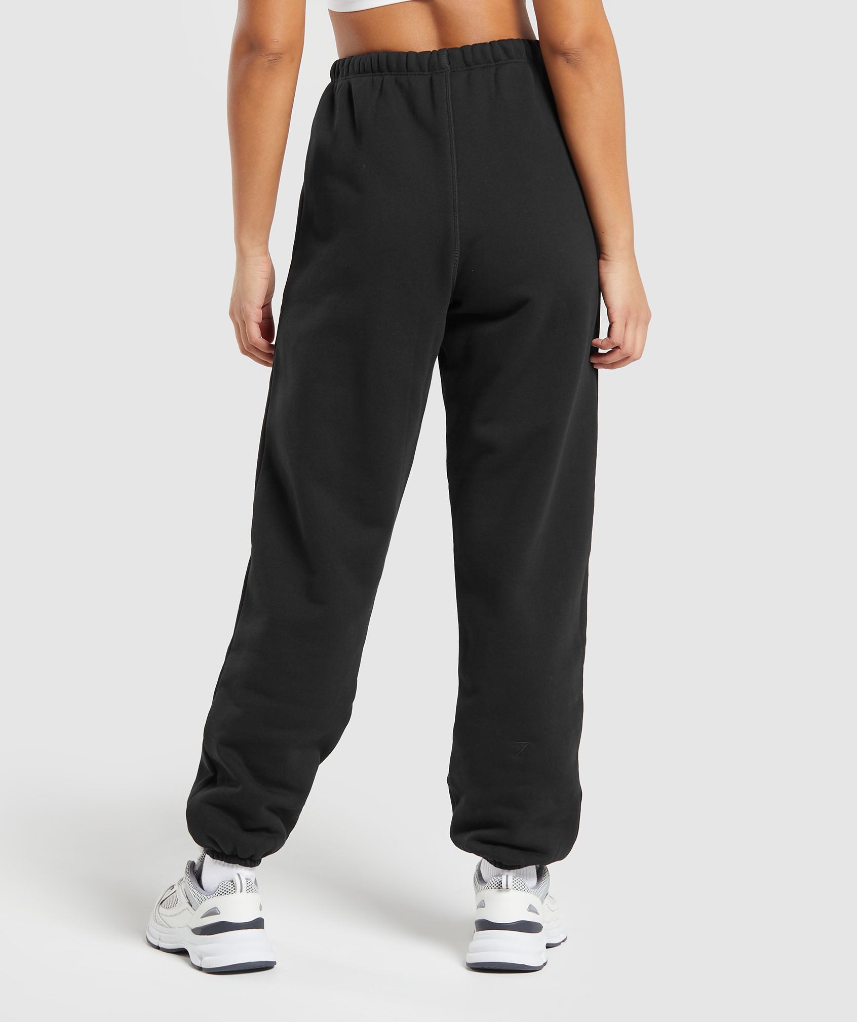 Heavyweight Loopback Sweat Joggers in Black - view 2