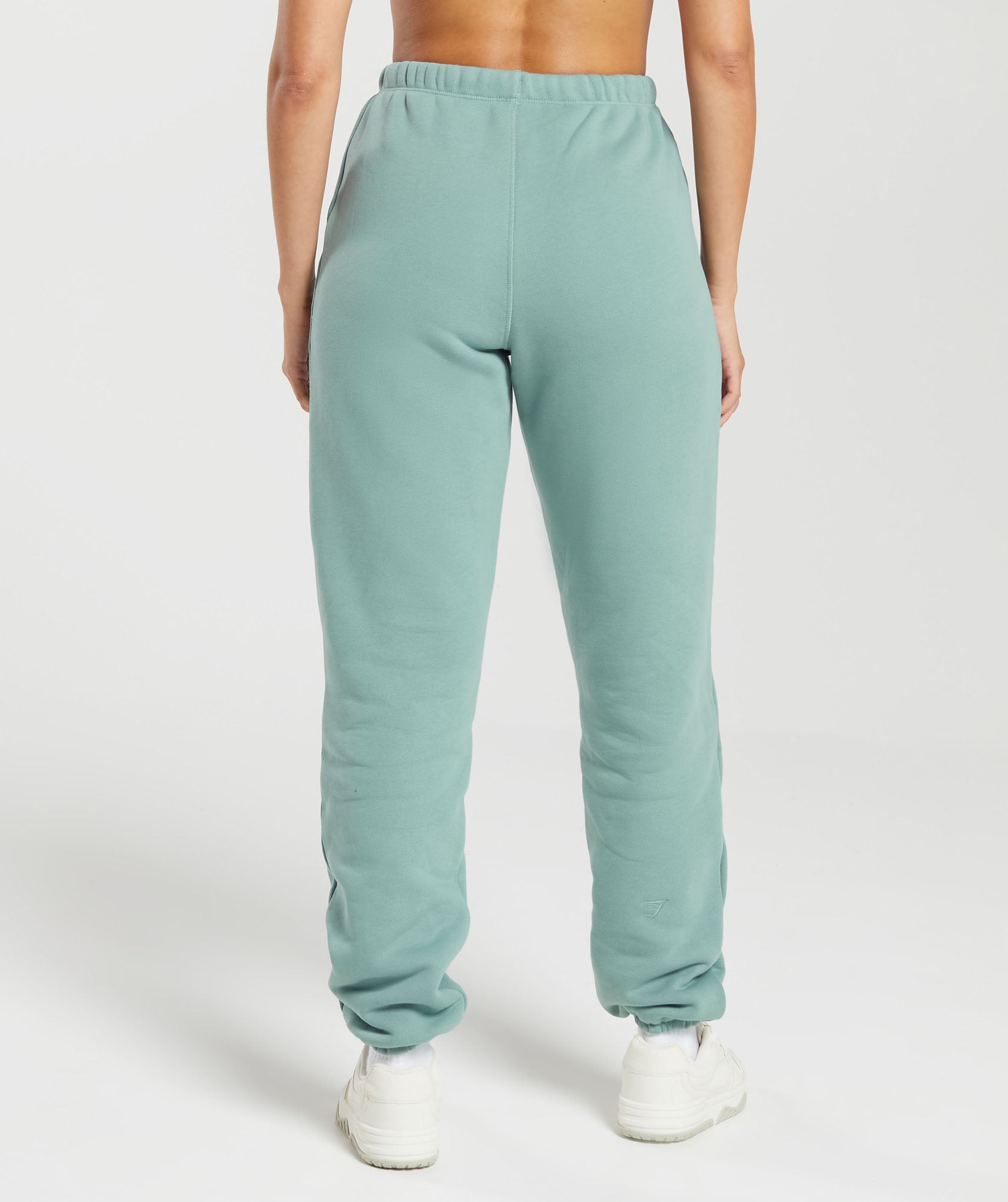 Heavyweight Loopback Sweat Joggers in Duck Egg Blue - view 2