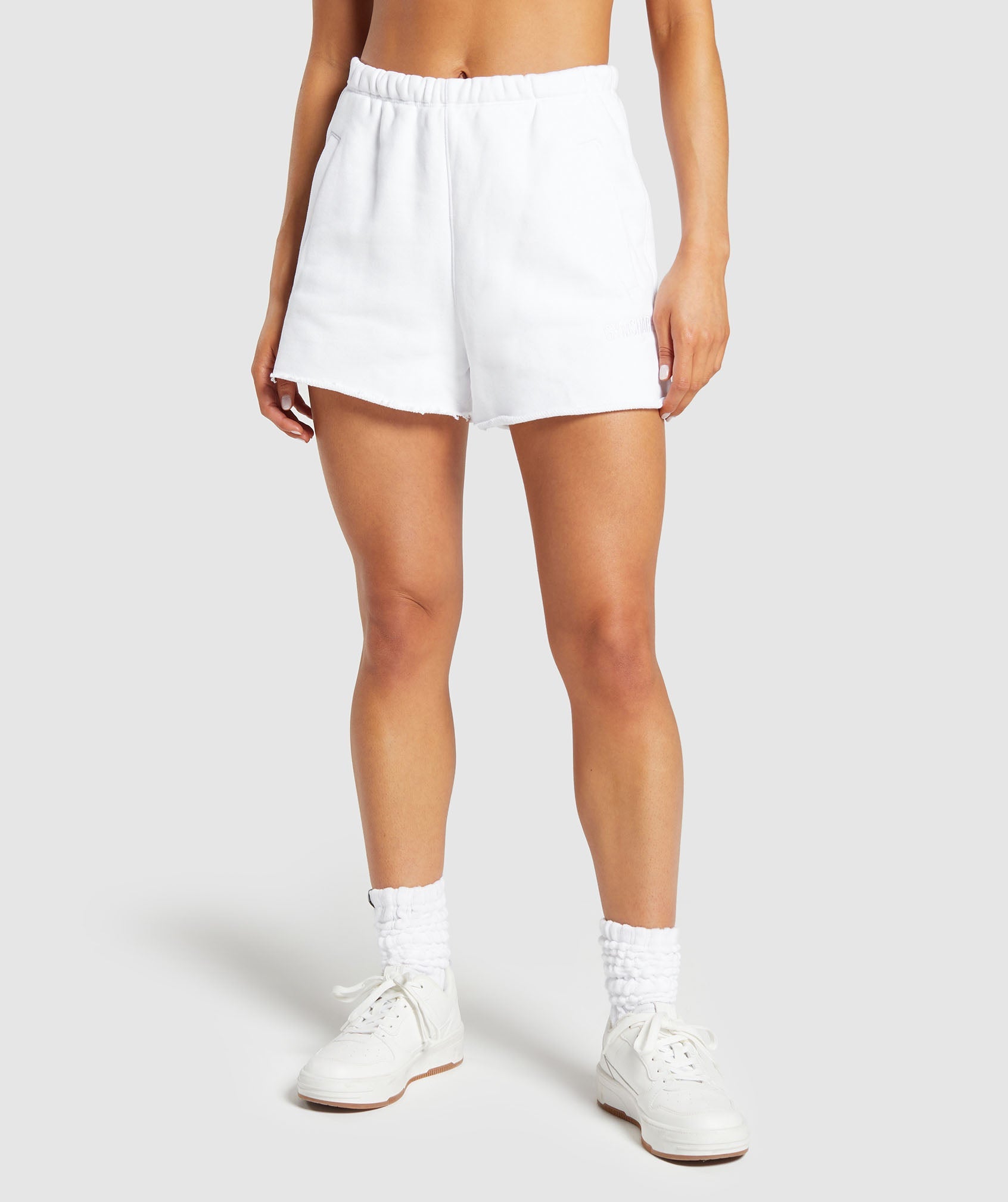 Loopback Sweat Shorts in White