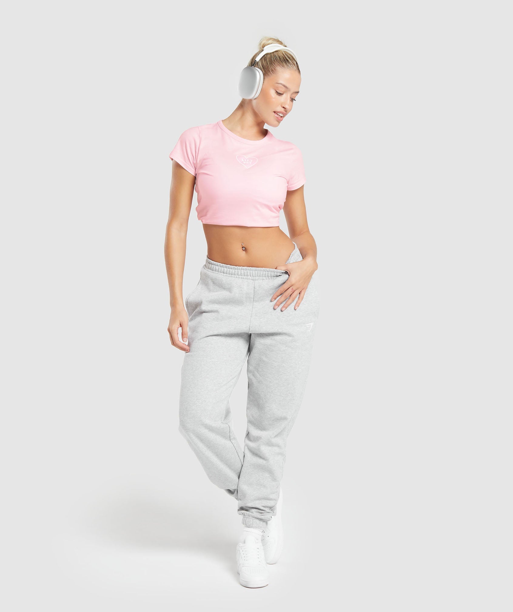 Love Hearts Crop Top in Dolly Pink - view 4