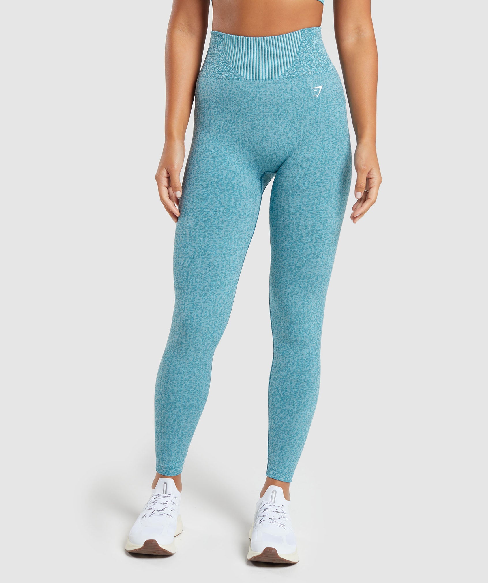 Gymshark, Pants & Jumpsuits, New Gymshark Flex Leggings High Rise Grey  Blue Size Small Seamless