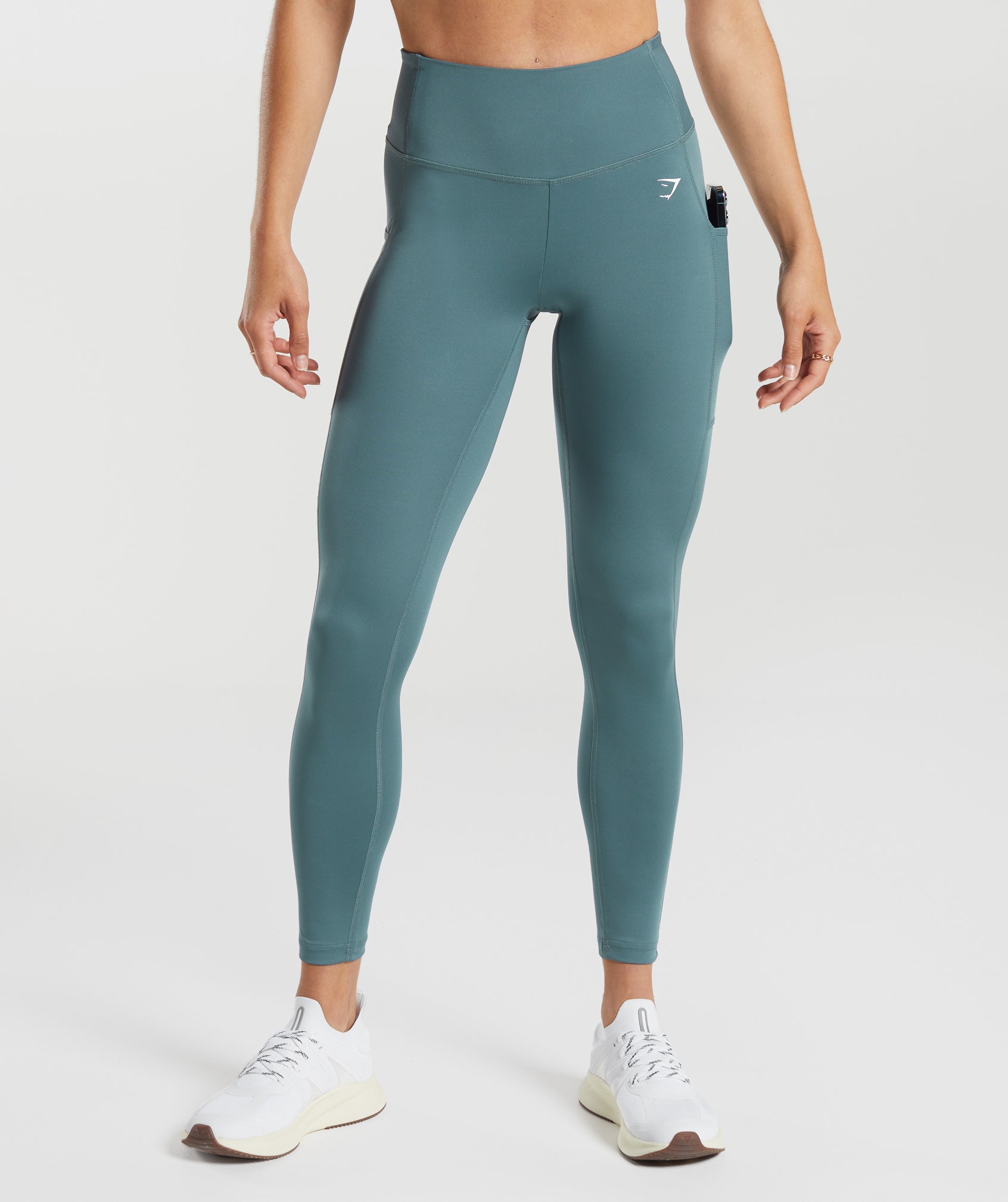 Pocket Leggings in Denim Teal - view 2