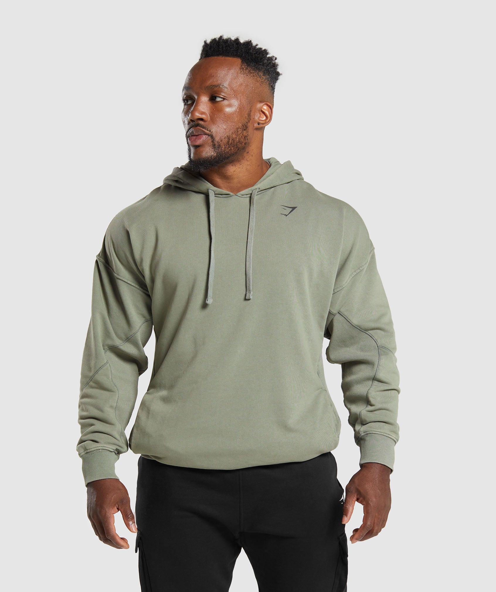 Power Washed Hoodie in Dusk Green - view 2
