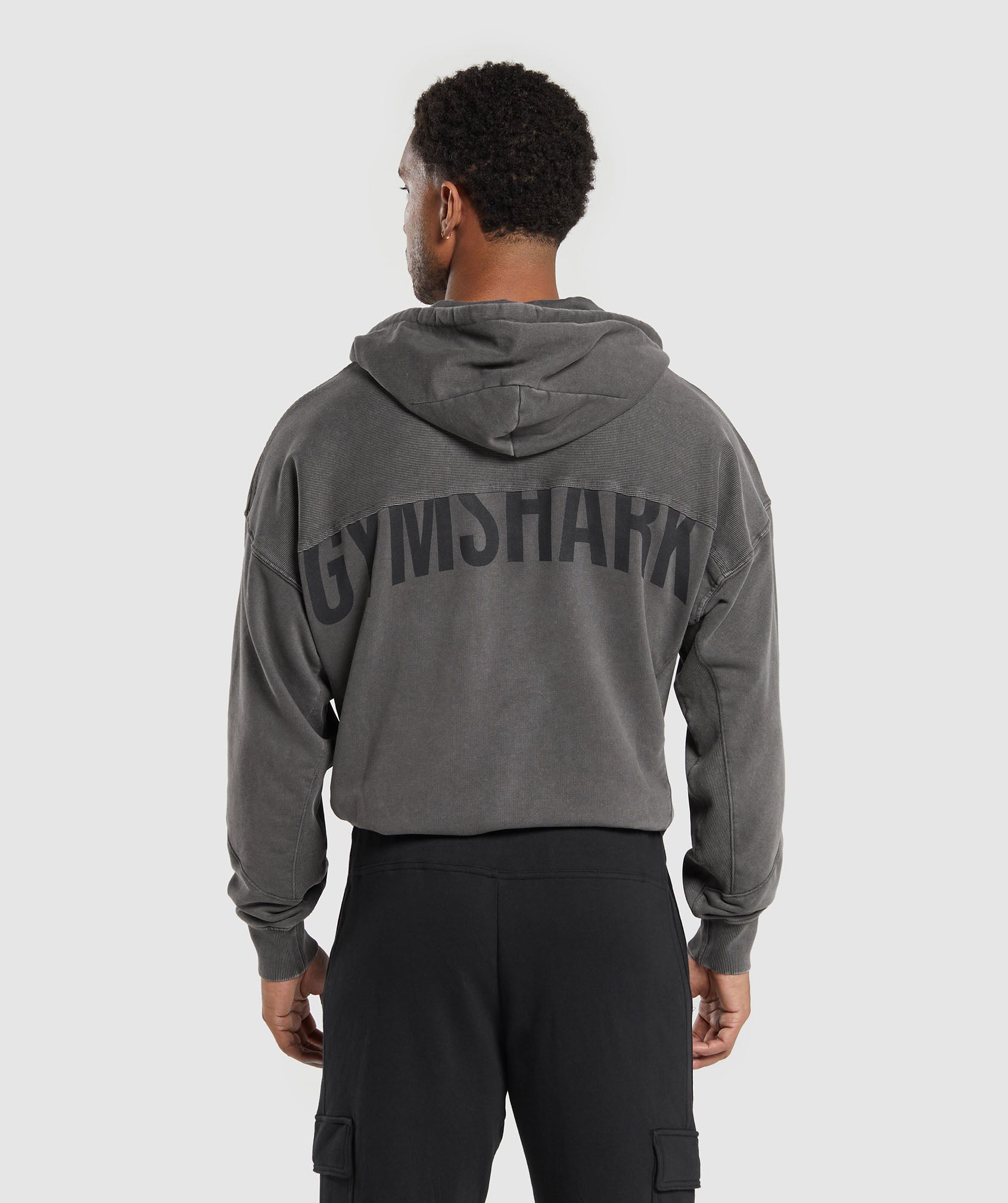 Gymshark Power Washed Short Sleeve Crew - Onyx Grey