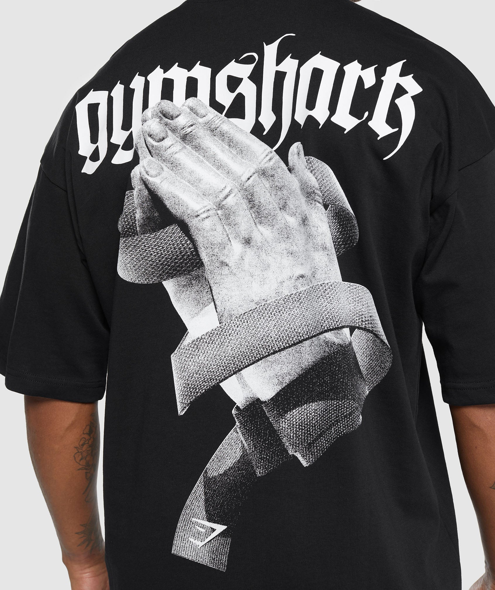 Prayer Hands T-Shirt in Black - view 6