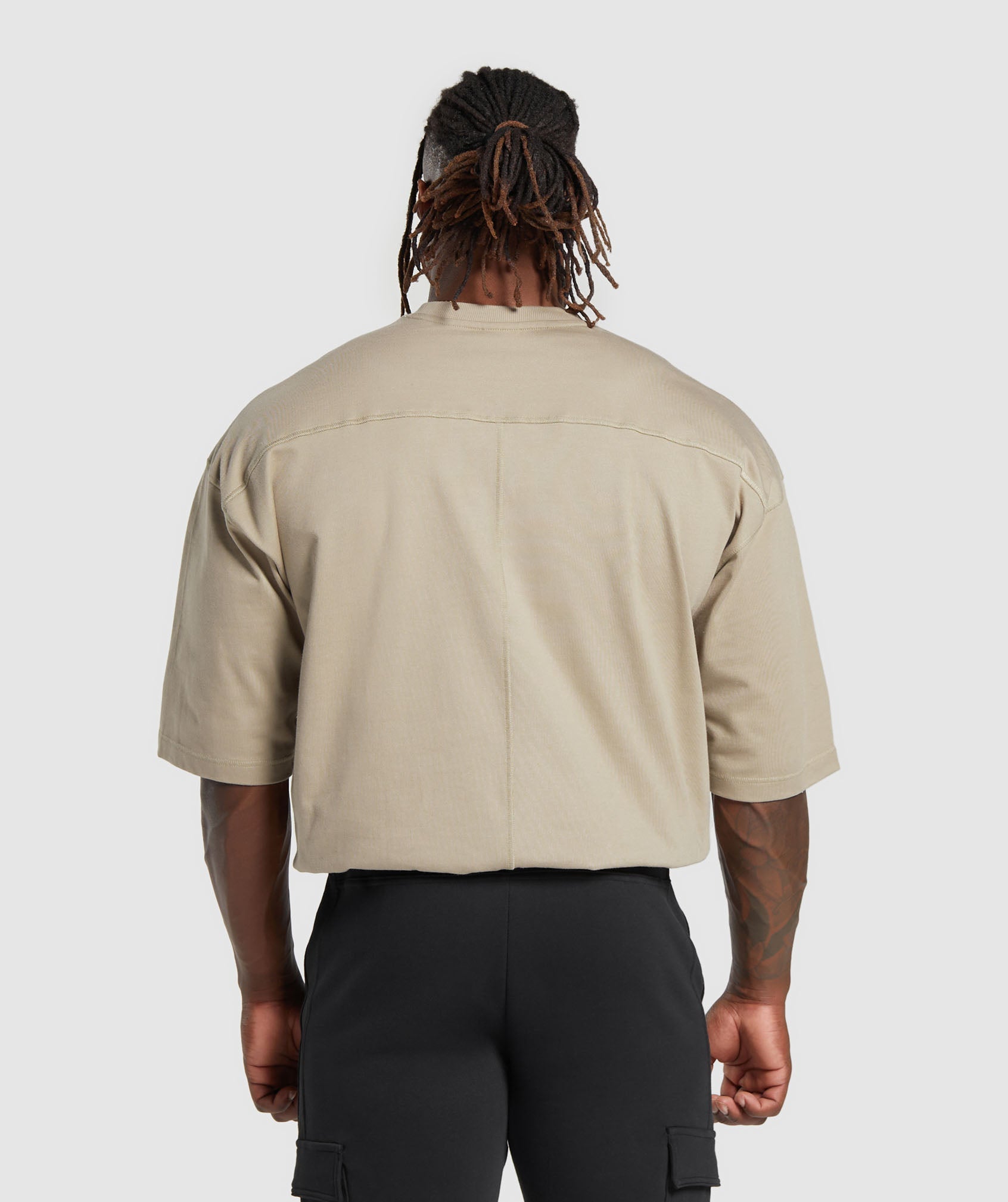 Premium Lifting T-Shirt in Sand Brown - view 3