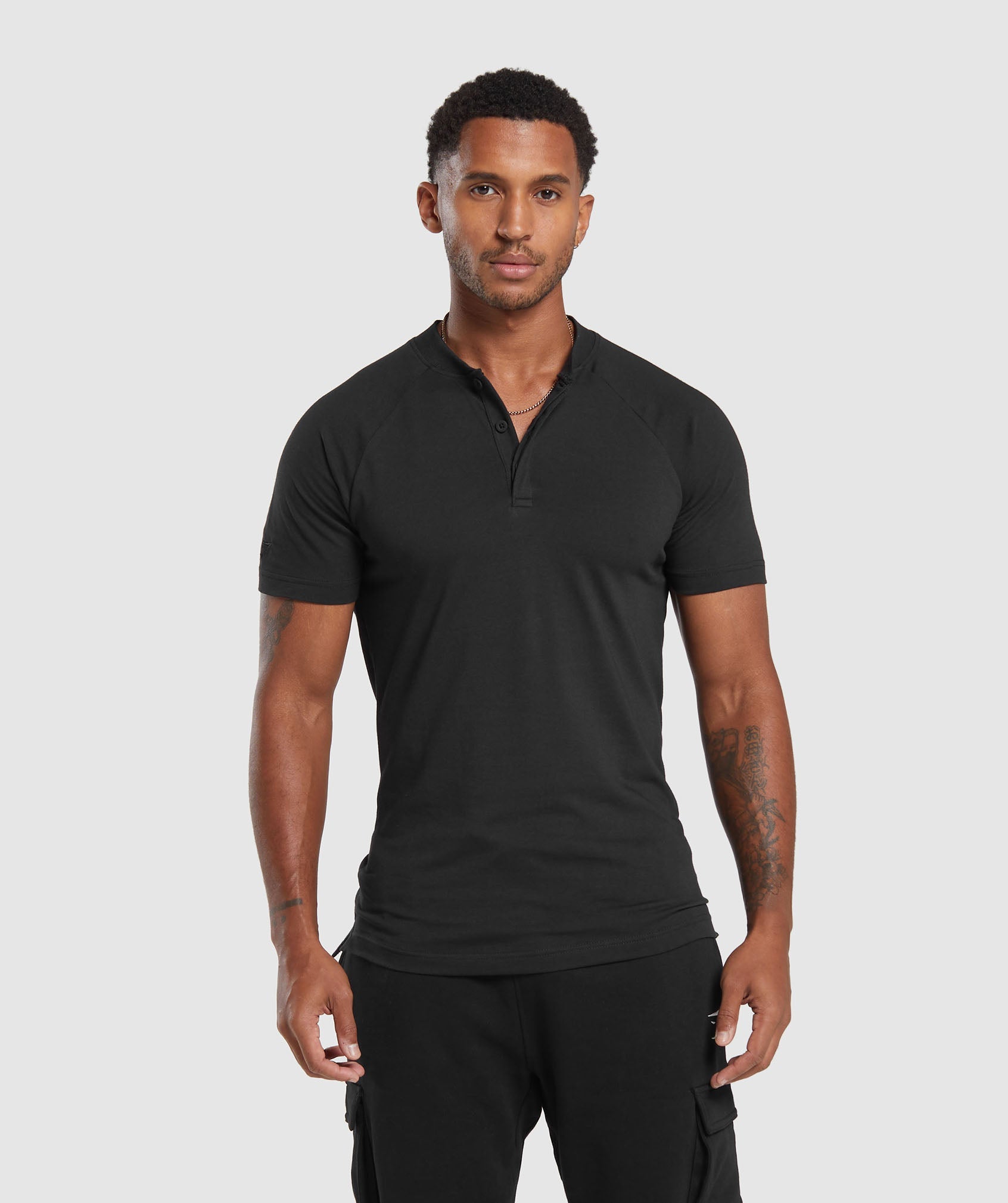 Hommes Gymshark T-Shirts & Hauts  Rest Day Essentials Henley Ecru