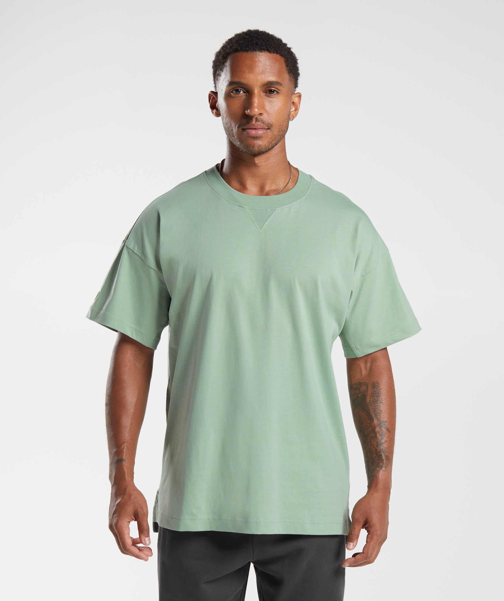 Gymshark Rest Day Essentials T-Shirt - Light Sage Green