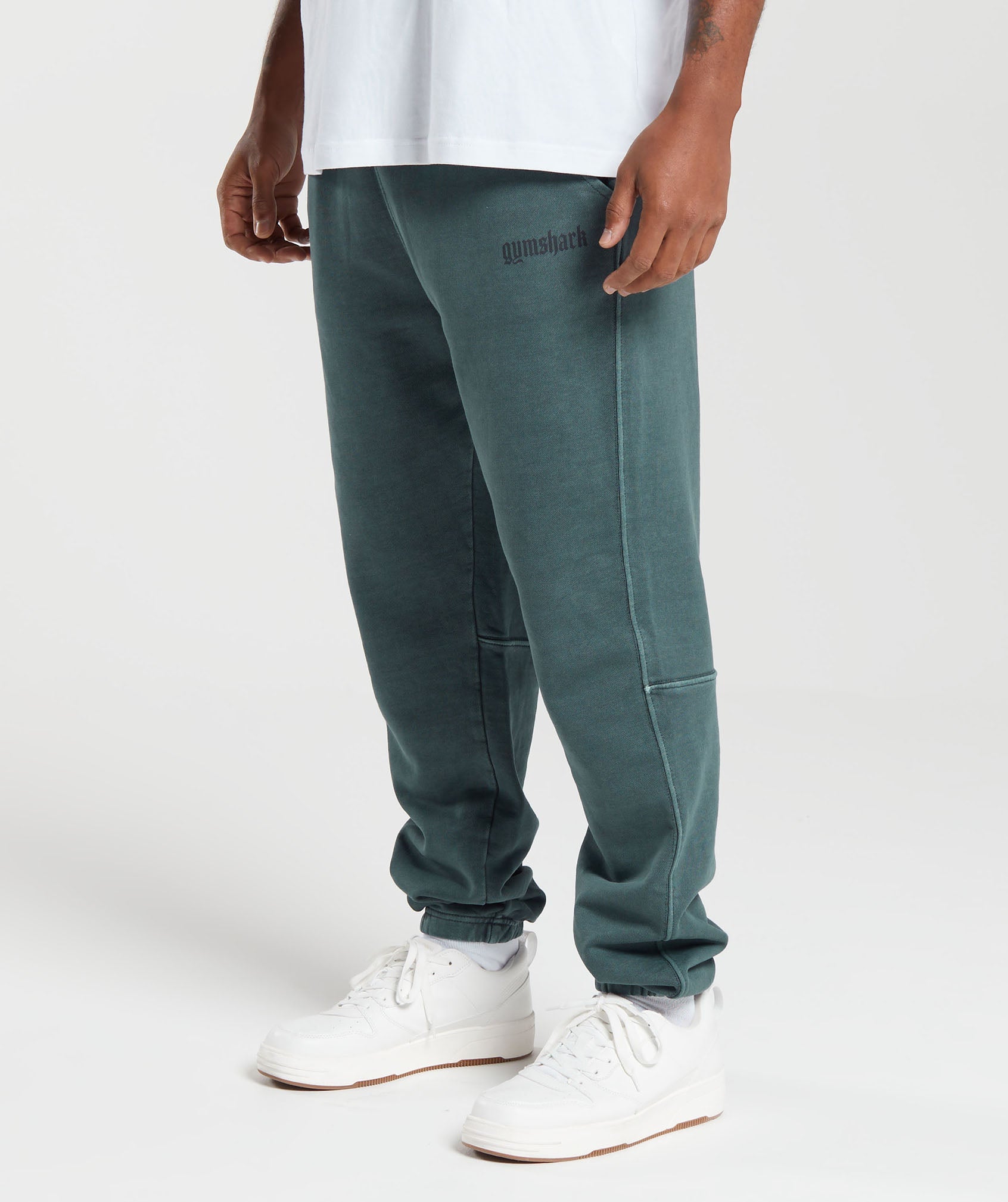 Heavyweight Joggers in Smokey Teal - view 3