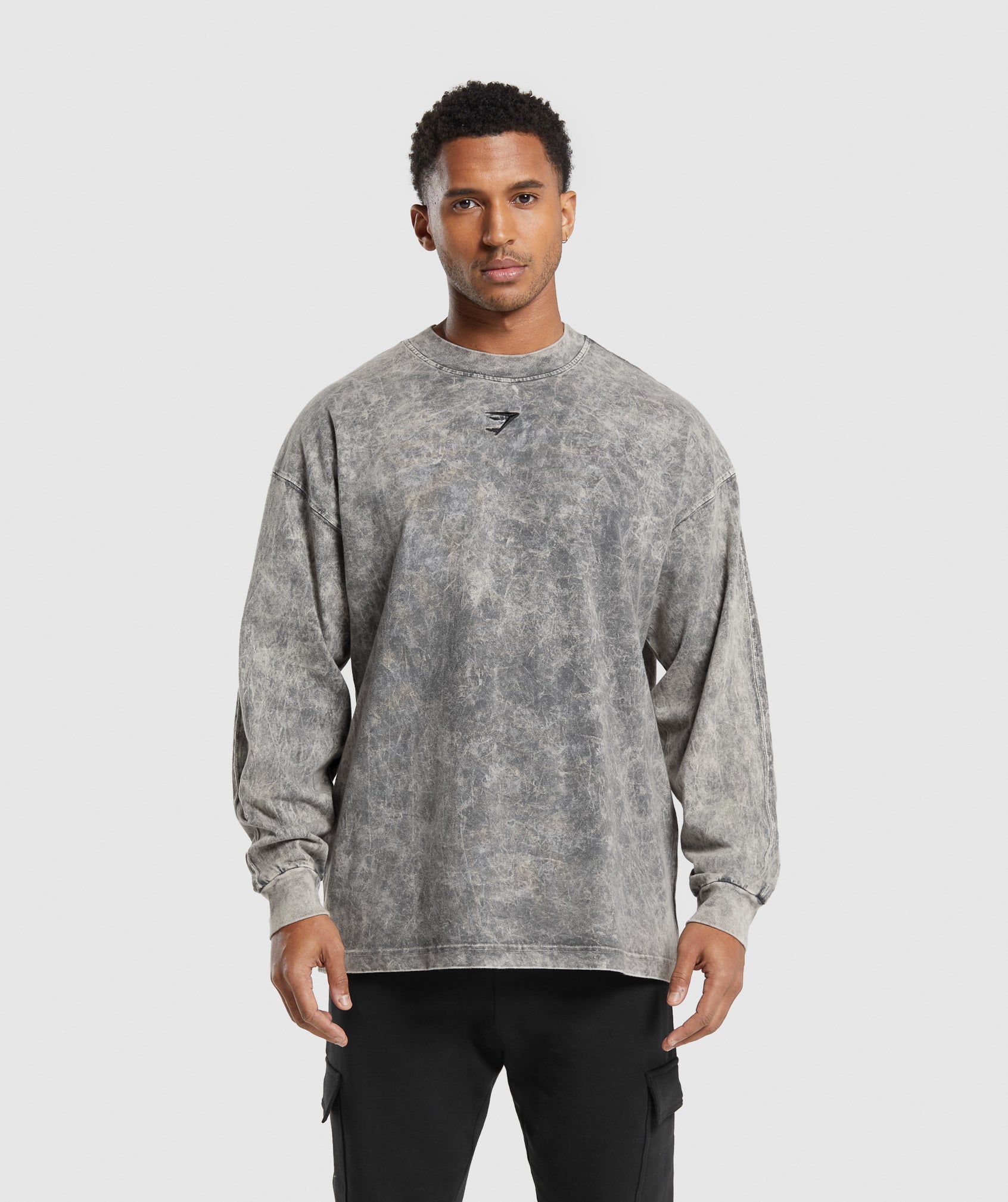 Gymshark Heritage Washed Crew - Onyx Grey