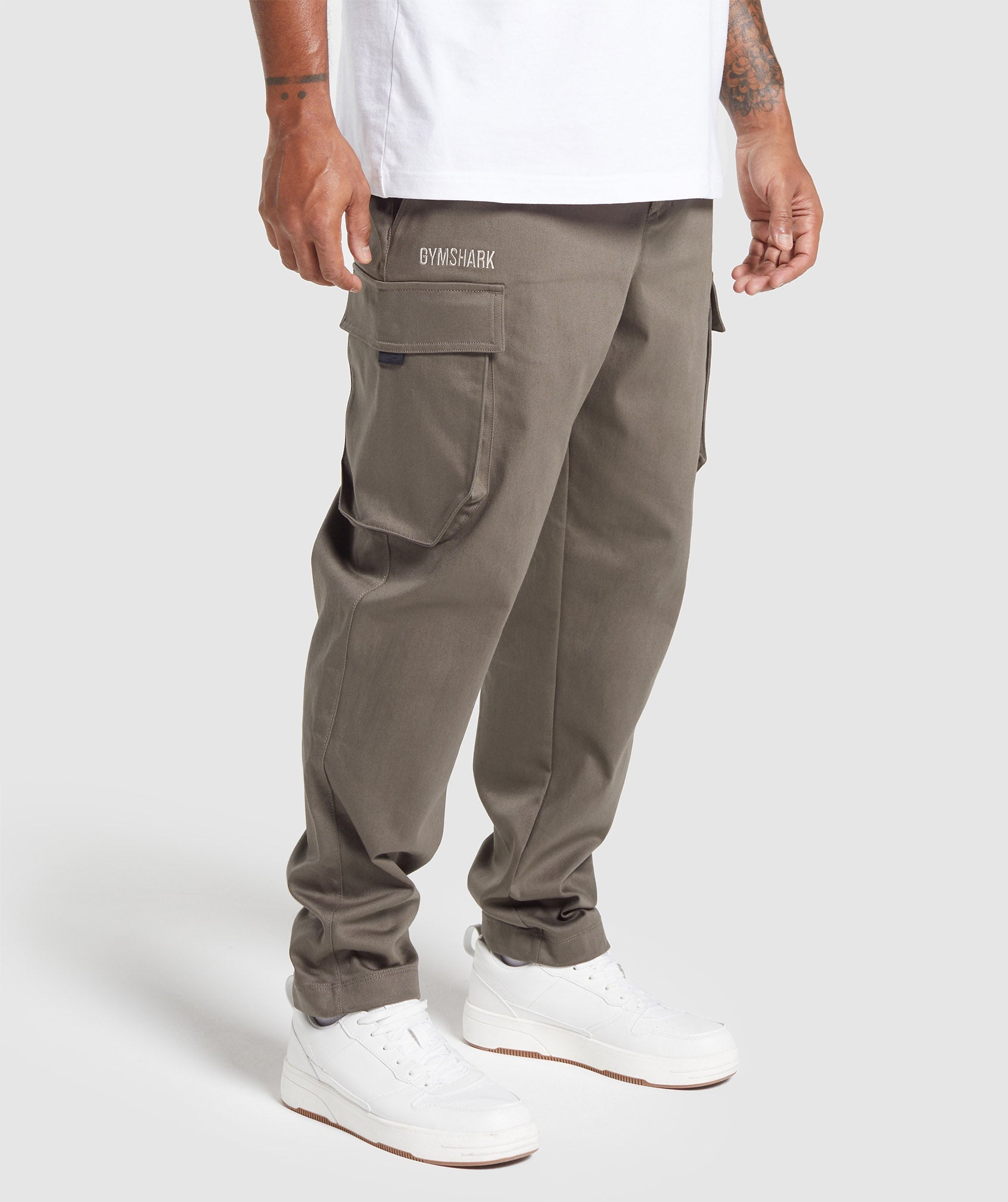 Rest Day Woven Cargo Pants in Camo Brown - view 1