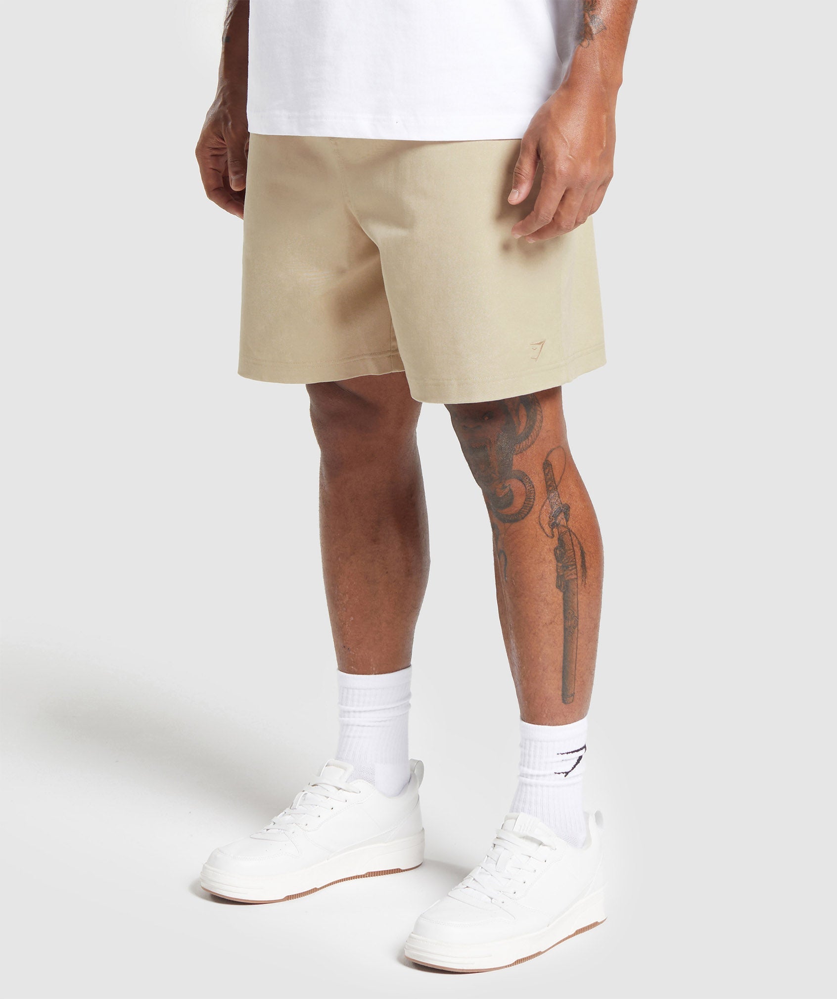 Rest Day Woven Shorts in Desert Beige - view 3