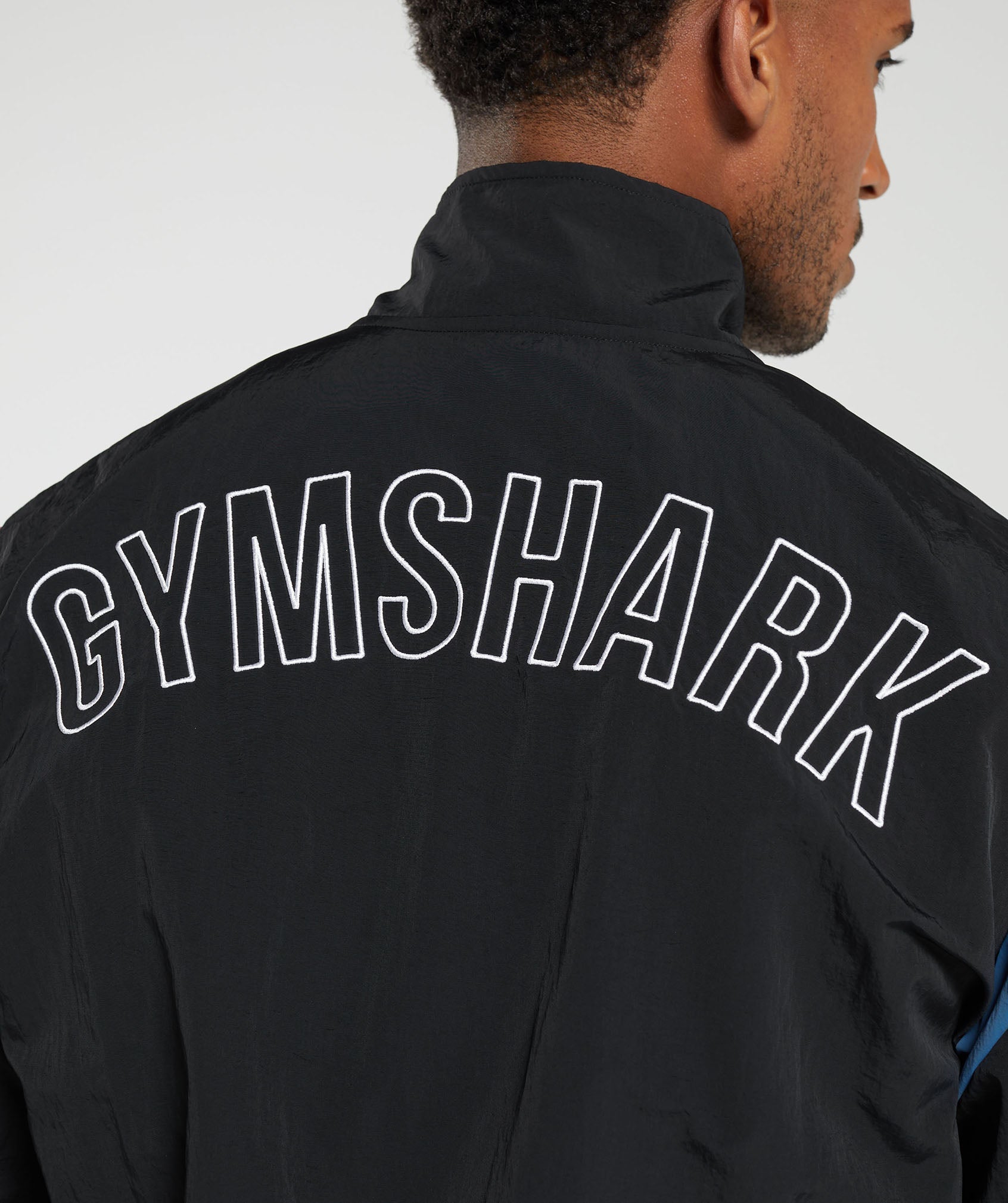 Gymshark Retro Track Jacket   Black/Core Blue/Dewberry Purple/Soft