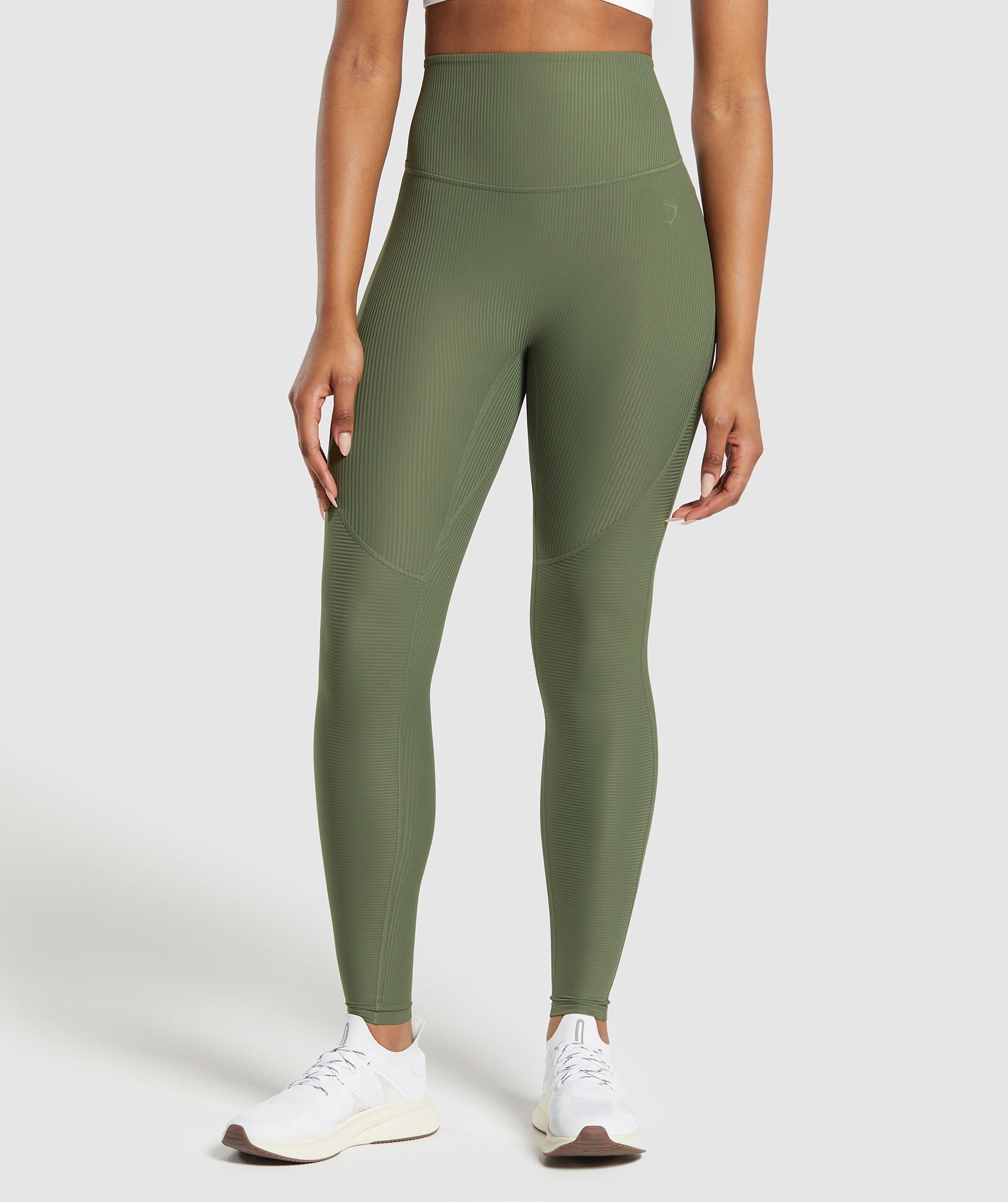 Ribbed Legging in Core Olive