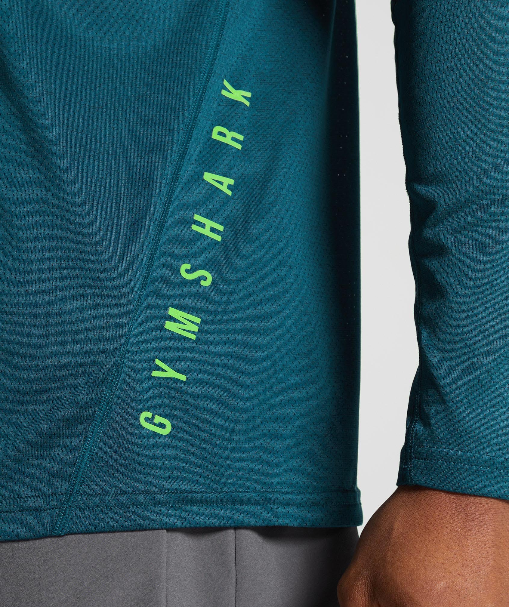 Sport Long Sleeve T-Shirt in Winter Teal/Black Marl - view 6