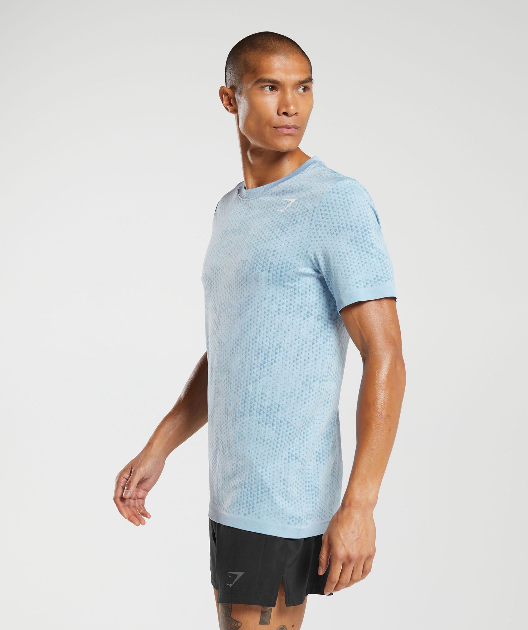 Sport Seamless T-Shirt in Skyline Blue/Denim Blue - view 3