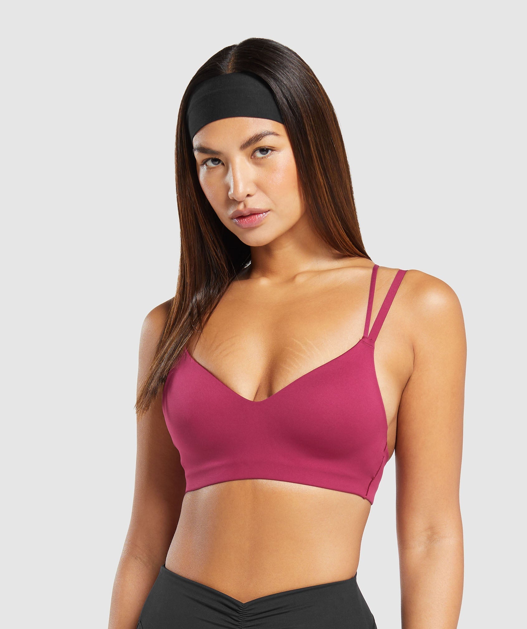 Strappy Back Light Support Sports Bra