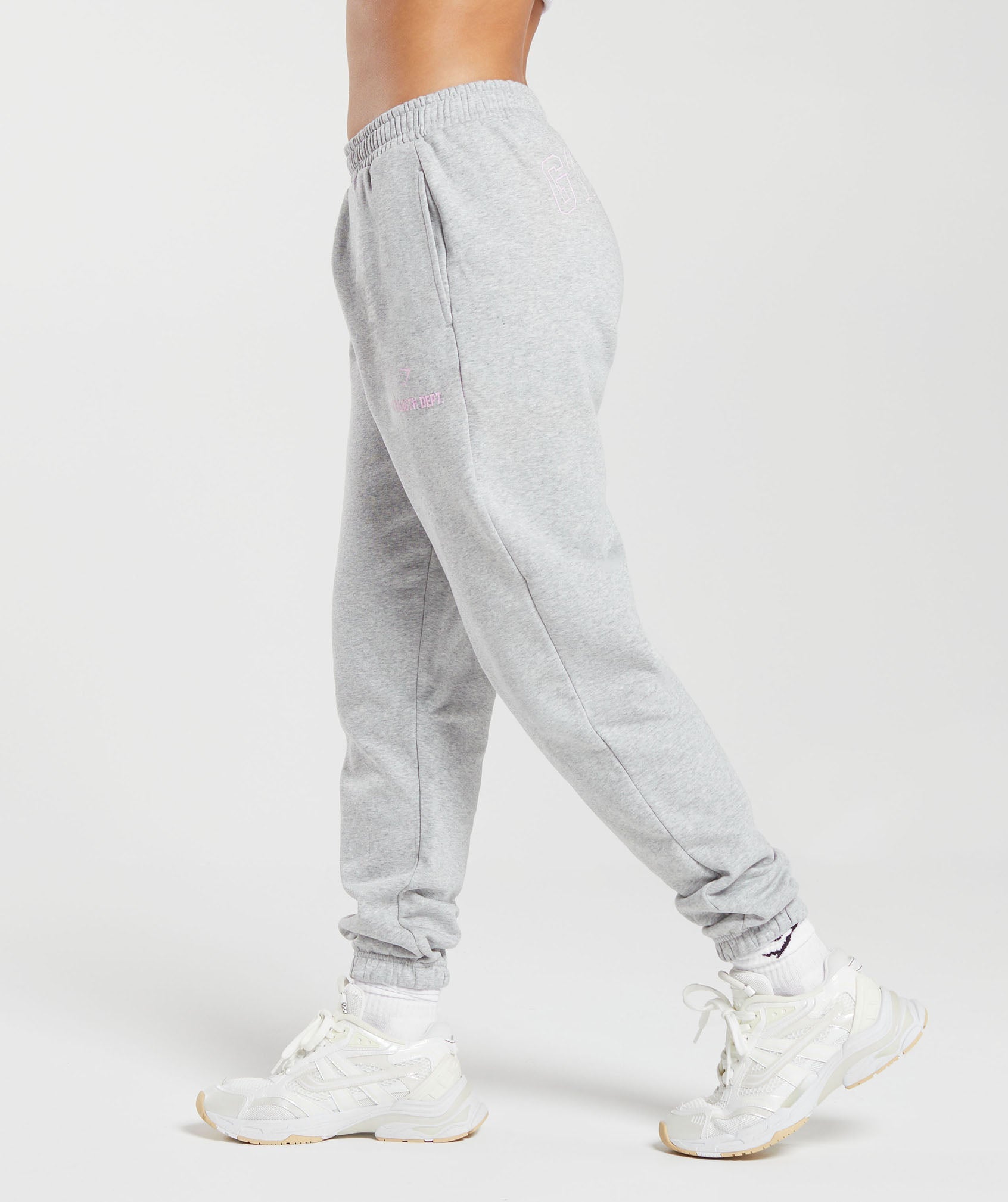 Strength Department Graphic Joggers in Light Grey Core Marl - view 3