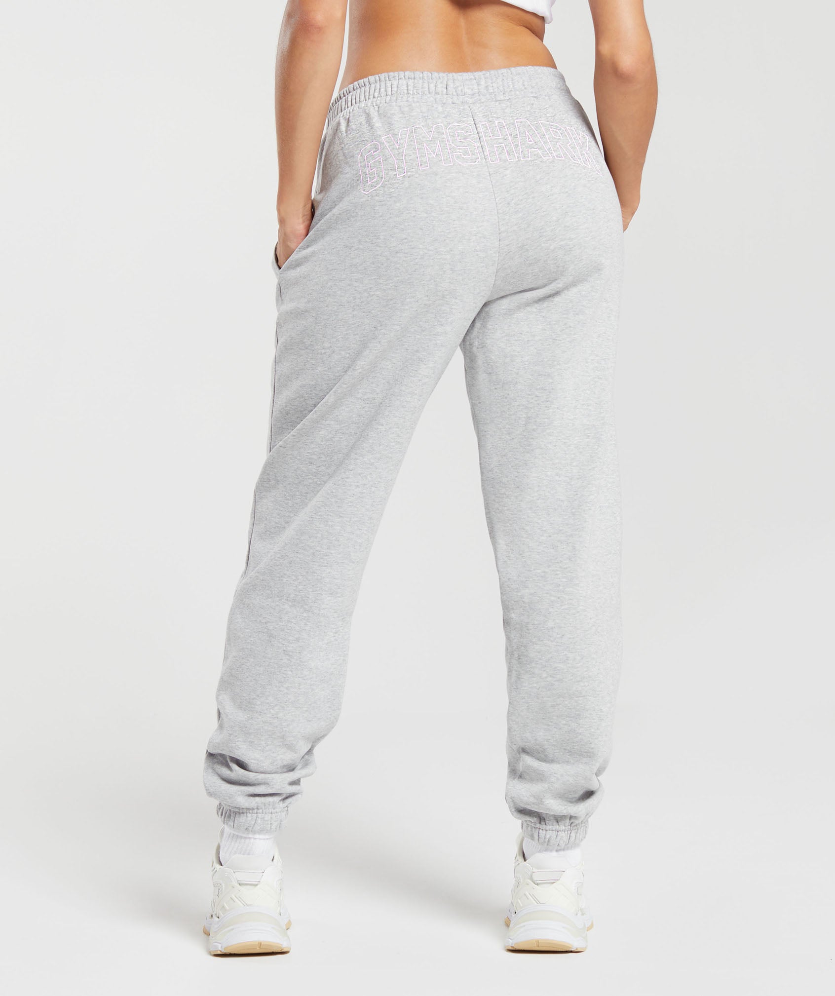 Gymshark Strength Department Graphic Joggers - Light Grey Core