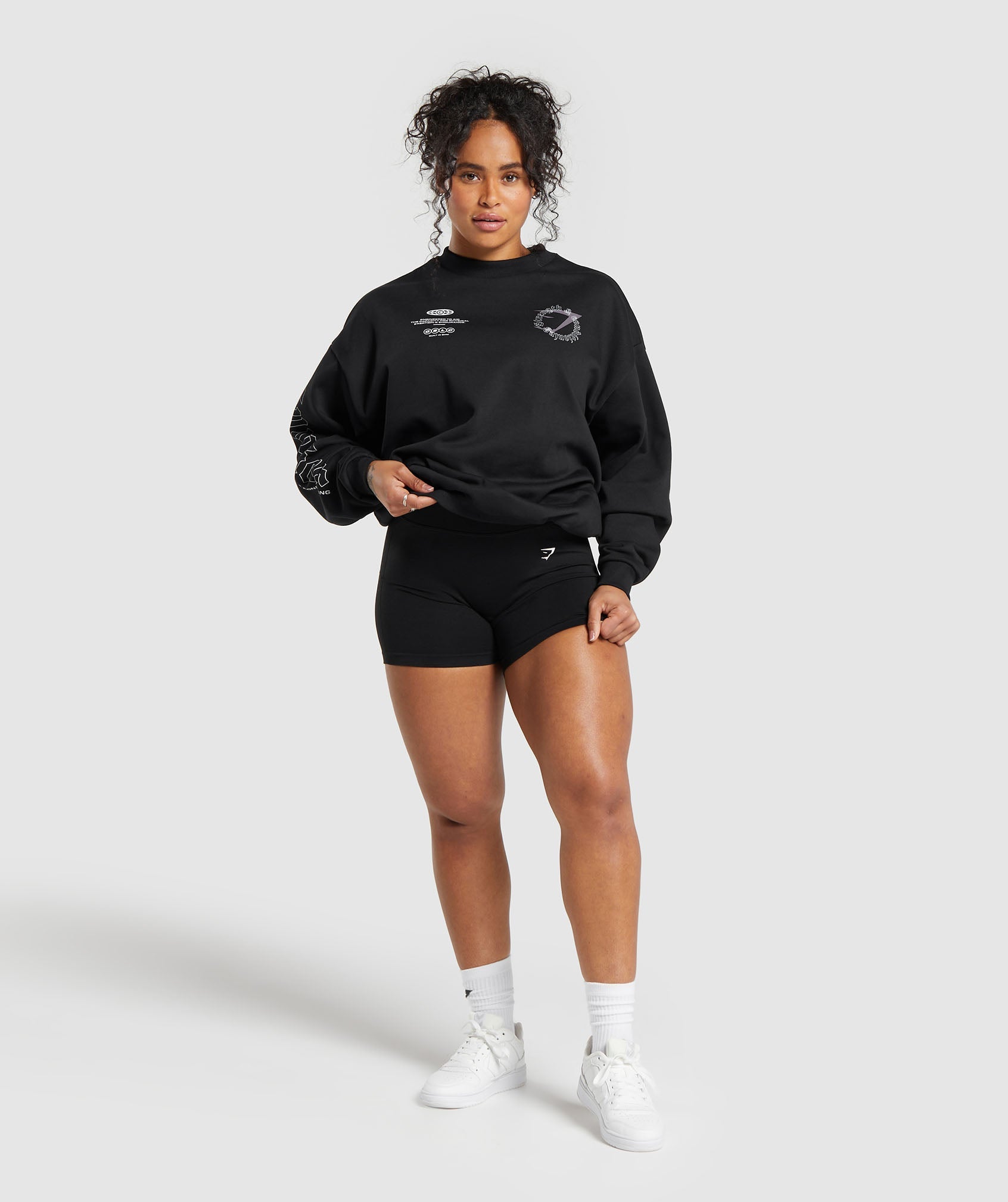 Strength & Conditioning Oversized Sweatshirt in Black - view 4