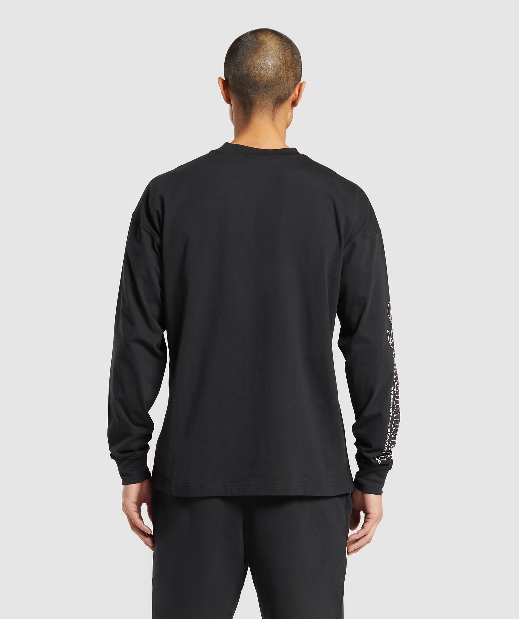 Strength and Conditioning Long Sleeve T-Shirt in Black - view 2