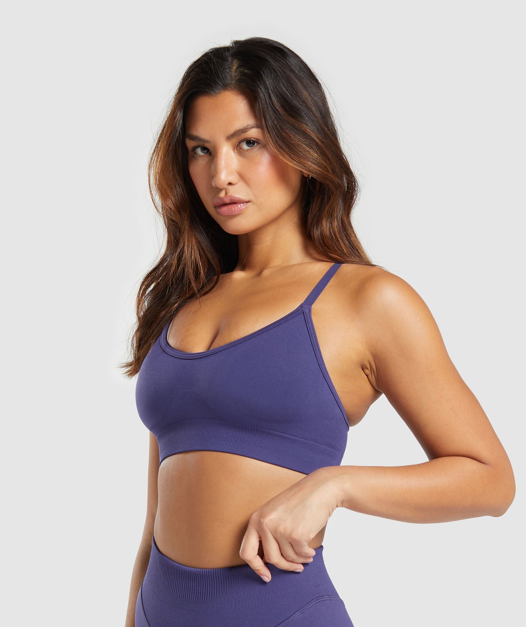 Sweat Seamless Sports Bra 2.0 in Galaxy Purple - view 3