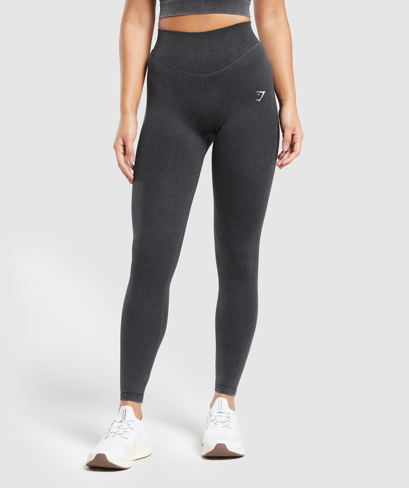 Sweat Seamless Washed Leggings in Black - view 1