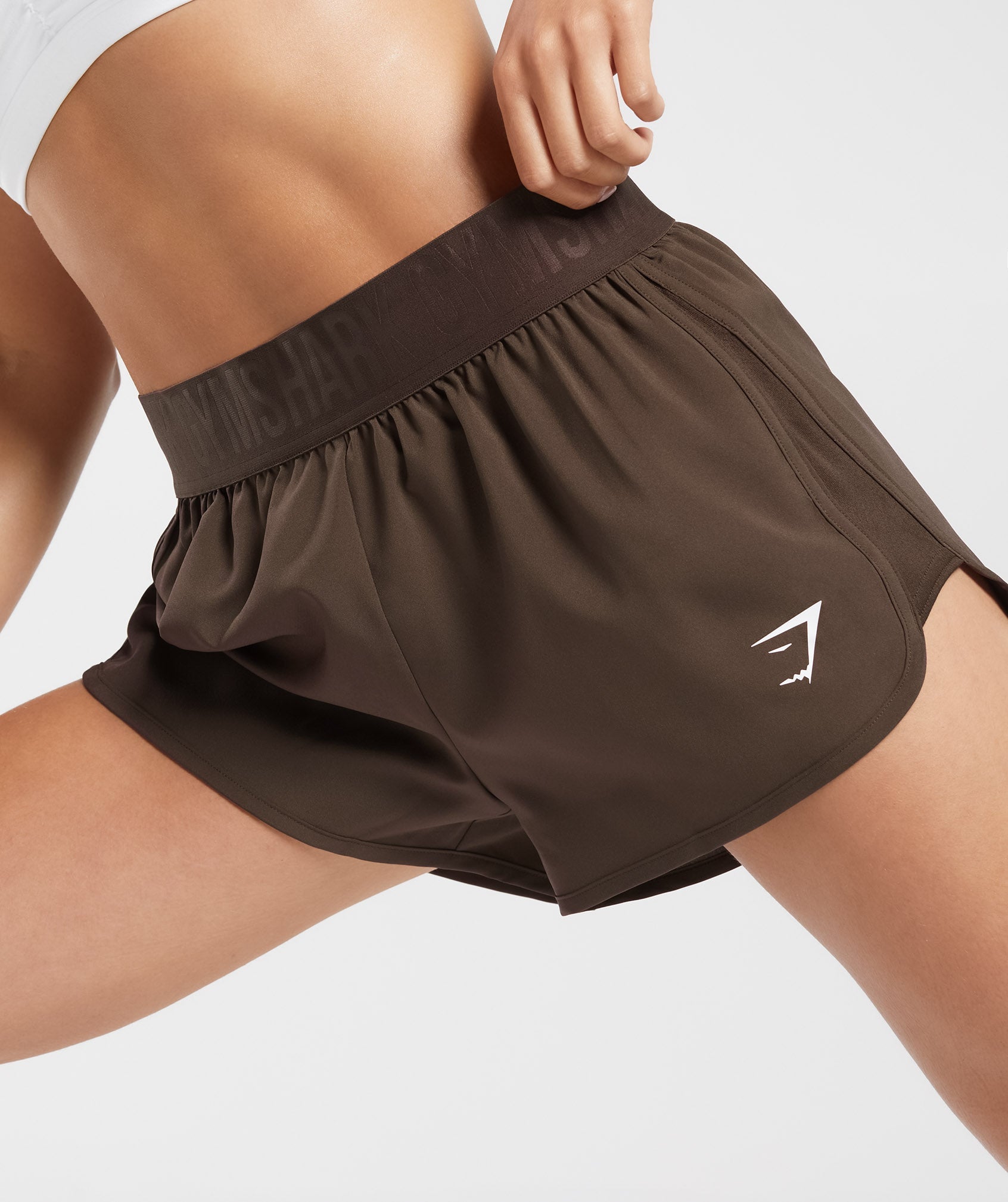 Training Loose Fit Shorts in Shadow Brown - view 6