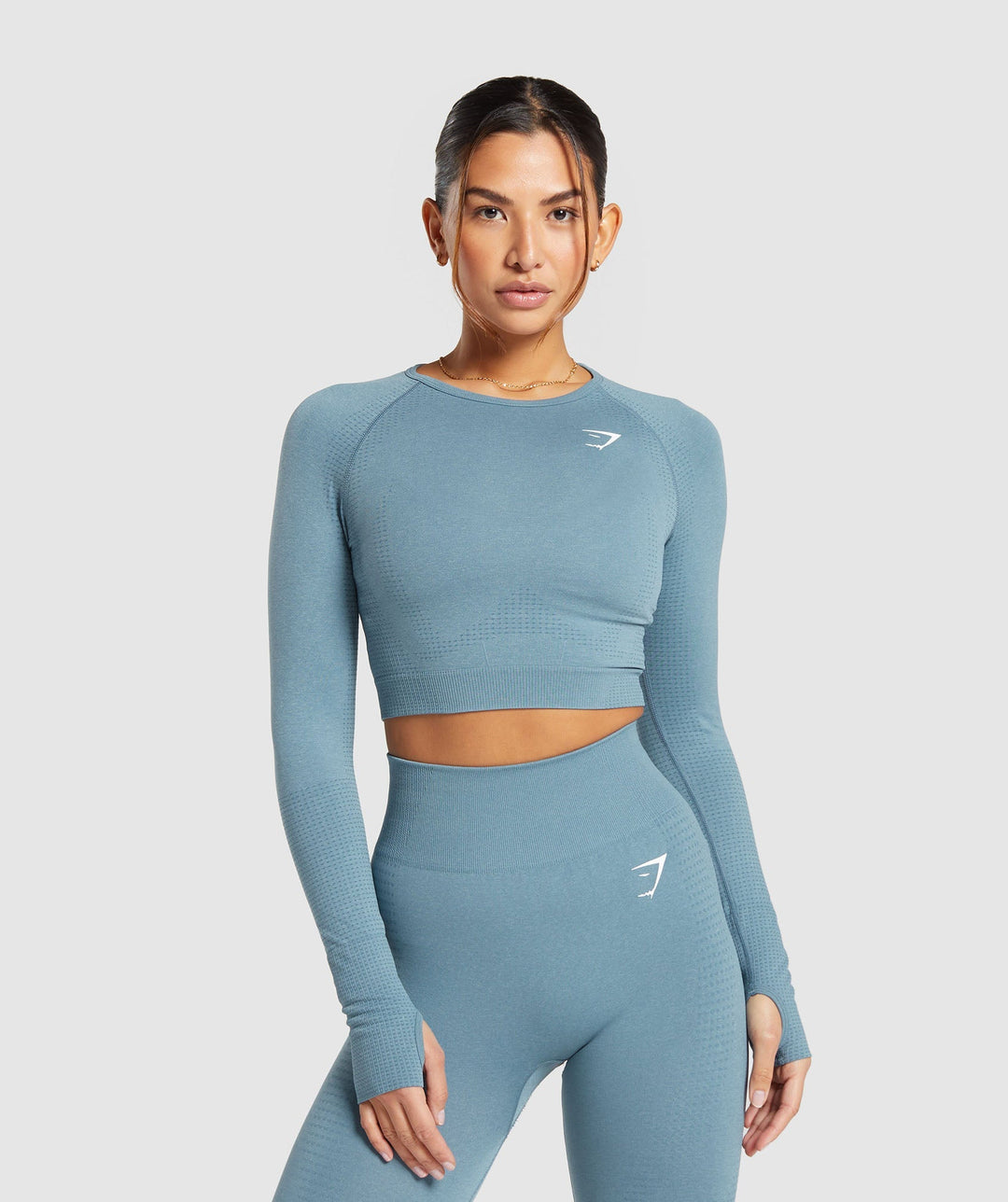 Gymshark Vital Seamless 2.0 Crop Top - Woodland Green Marl | Gymshark