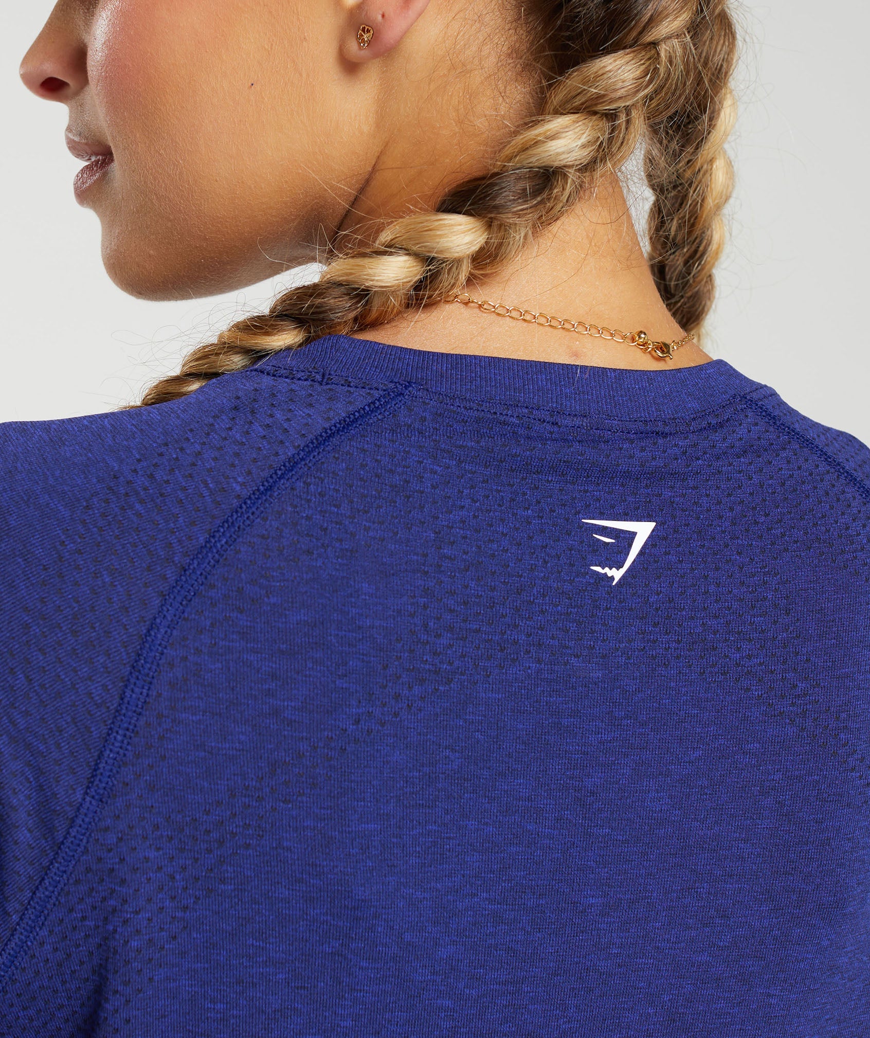 Vital Seamless  2.0 Light T Shirt in Cobalt Purple Marl - view 6