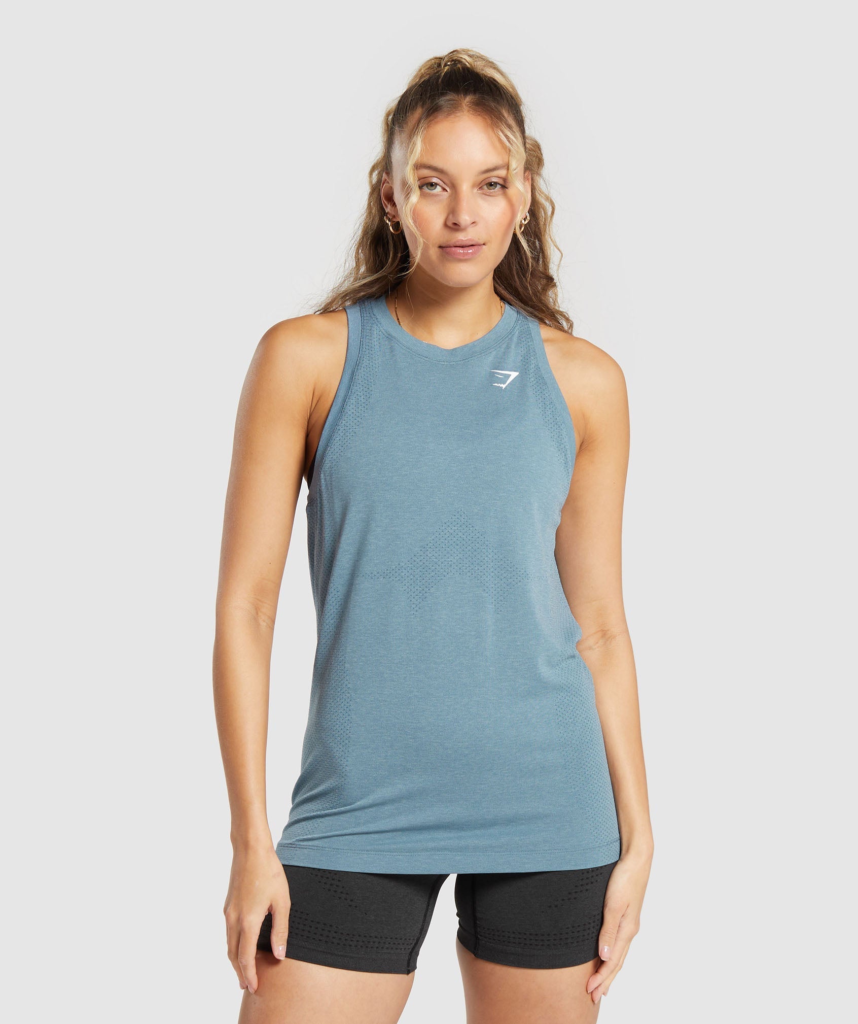 Vital Seamless 2.0 Light Tank in Faded Blue Marl - view 1